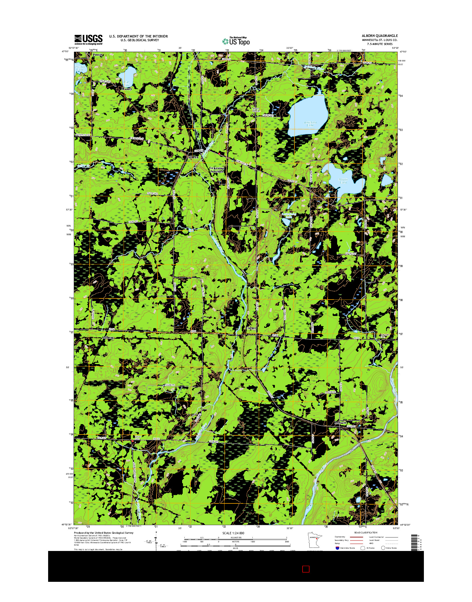 USGS US TOPO 7.5-MINUTE MAP FOR ALBORN, MN 2016