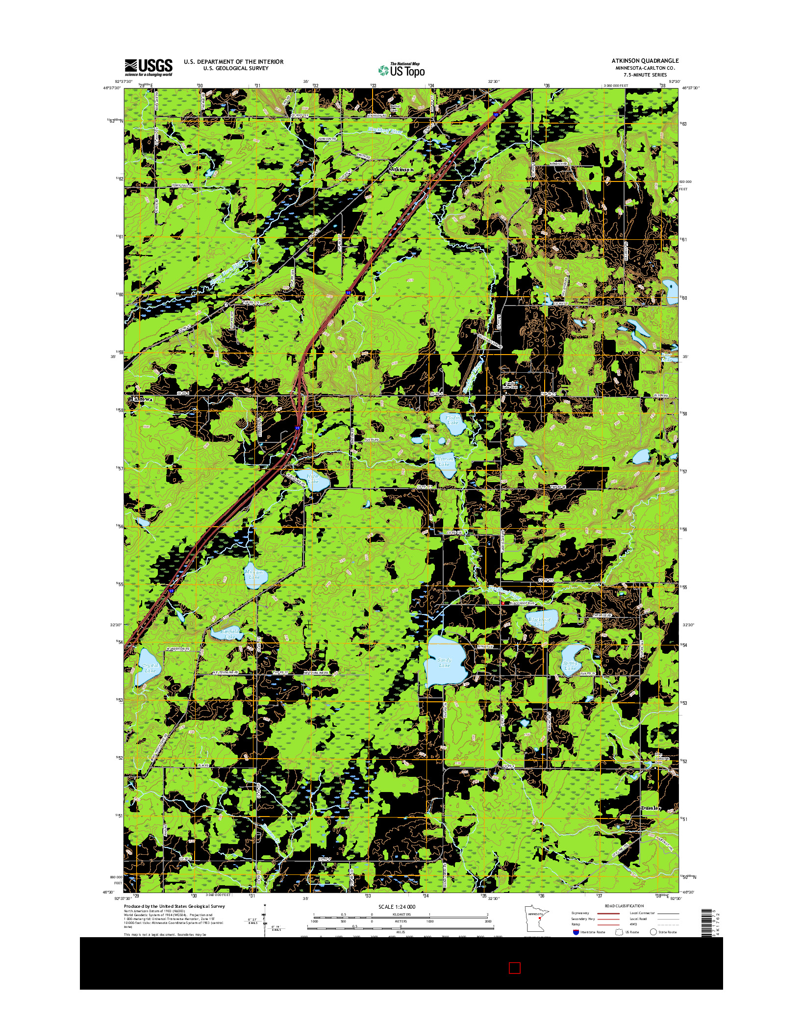 USGS US TOPO 7.5-MINUTE MAP FOR ATKINSON, MN 2016