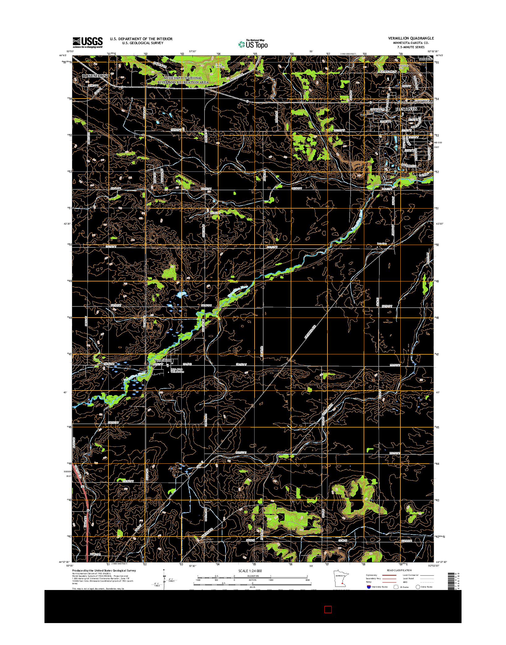 USGS US TOPO 7.5-MINUTE MAP FOR VERMILLION, MN 2016