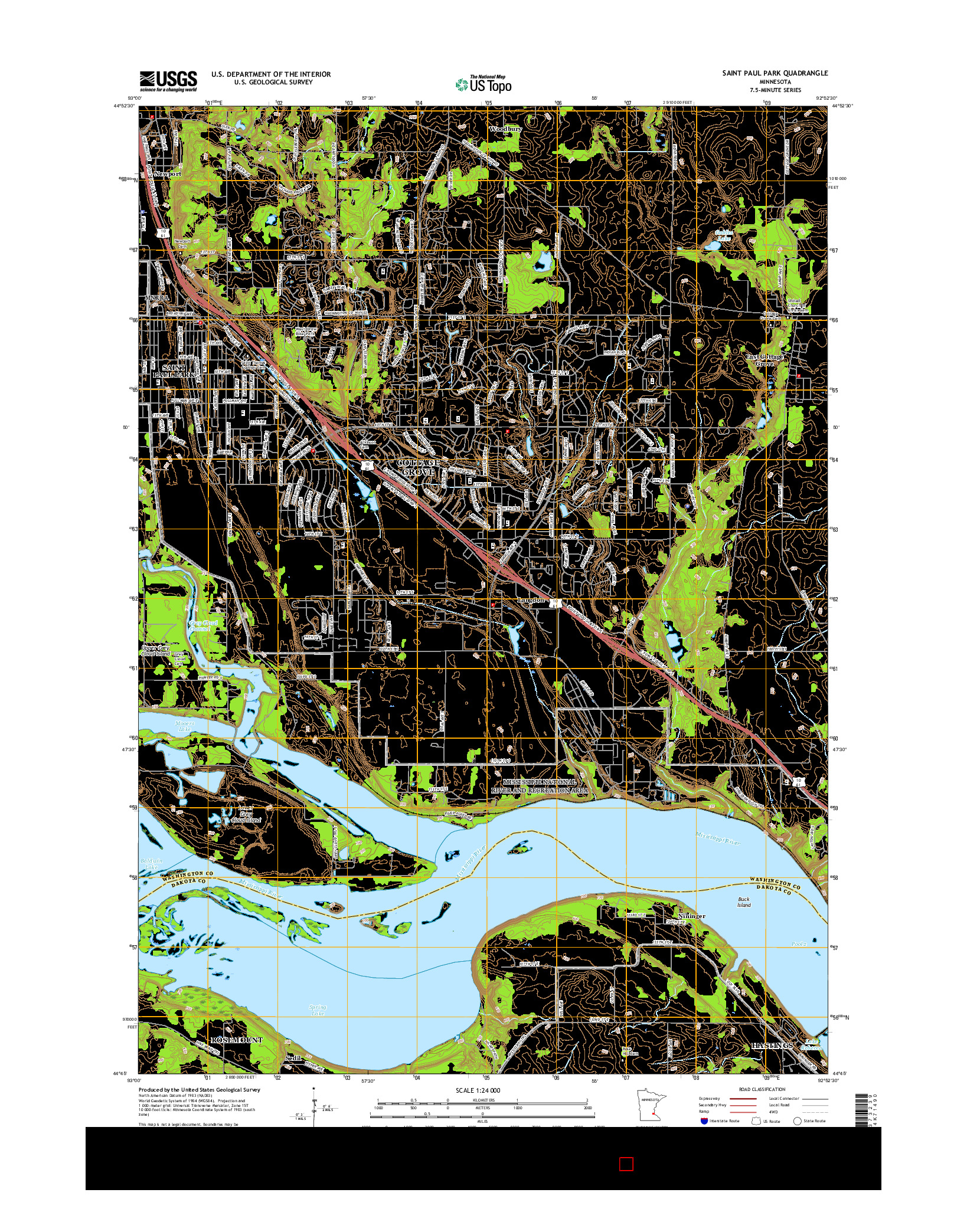 USGS US TOPO 7.5-MINUTE MAP FOR SAINT PAUL PARK, MN 2016