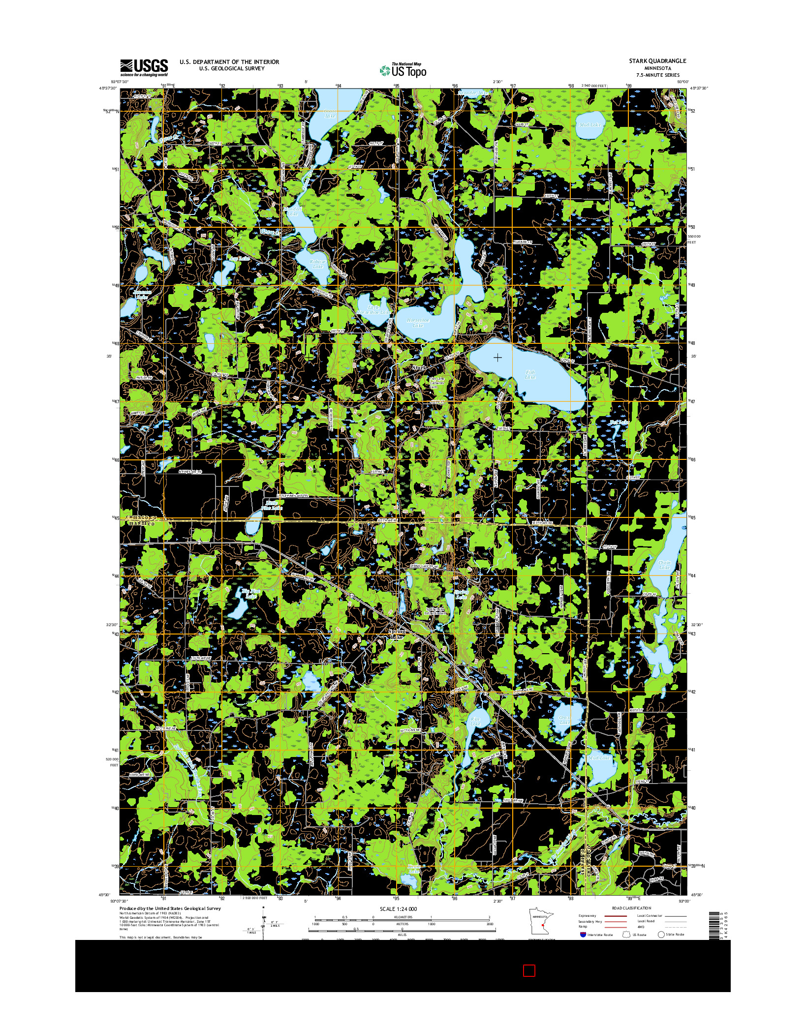 USGS US TOPO 7.5-MINUTE MAP FOR STARK, MN 2016