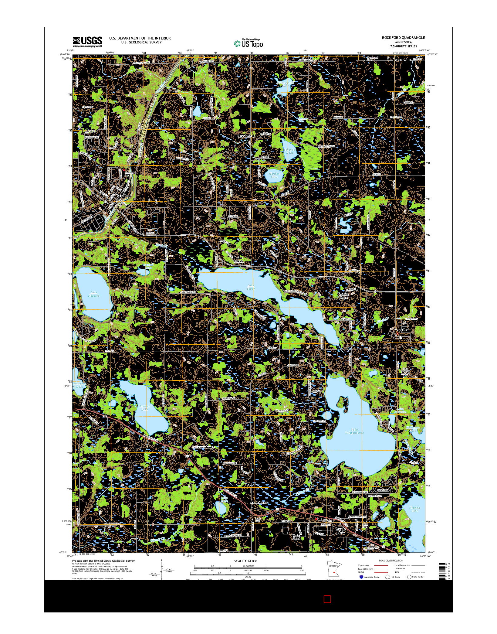 USGS US TOPO 7.5-MINUTE MAP FOR ROCKFORD, MN 2016
