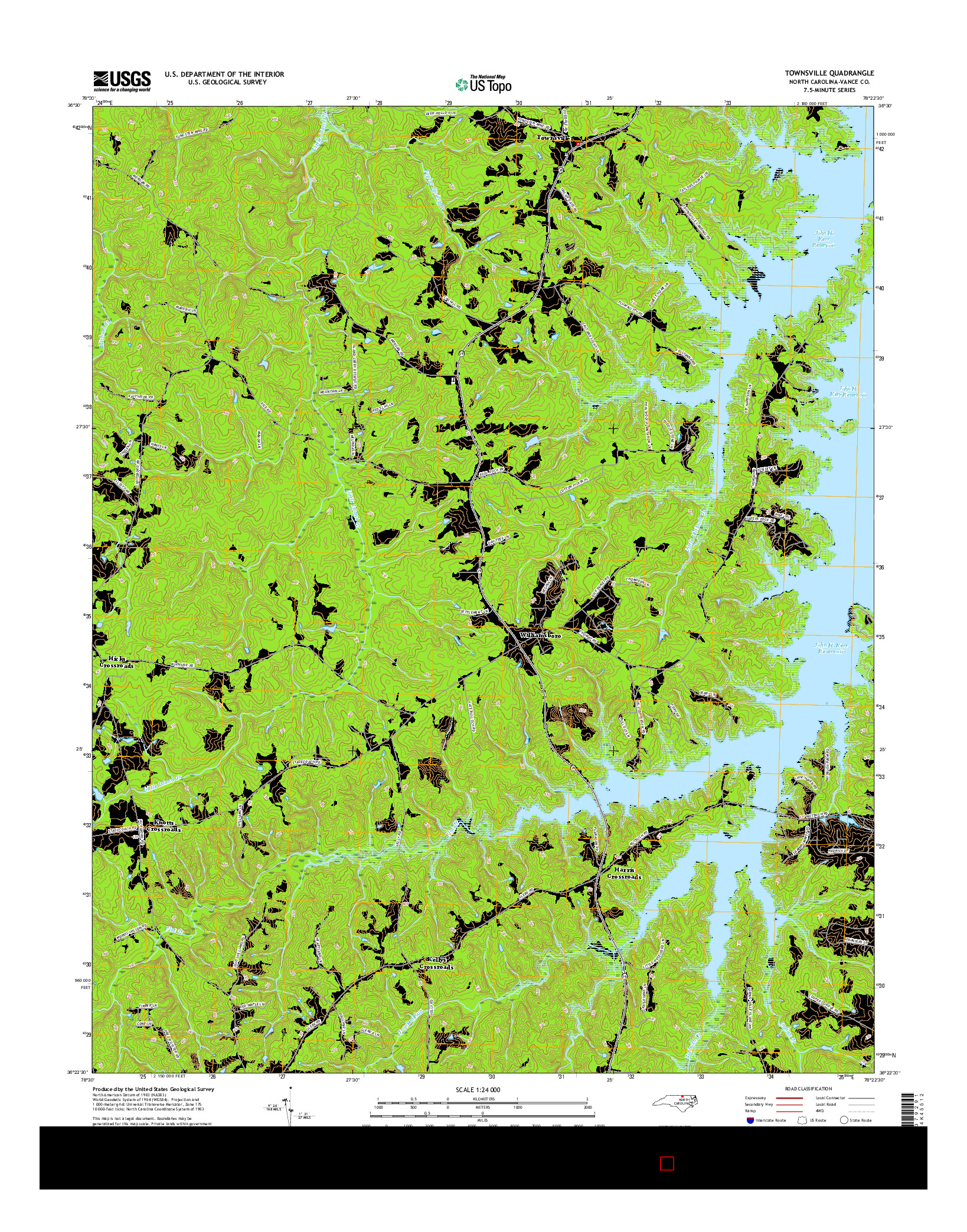 USGS US TOPO 7.5-MINUTE MAP FOR TOWNSVILLE, NC 2016