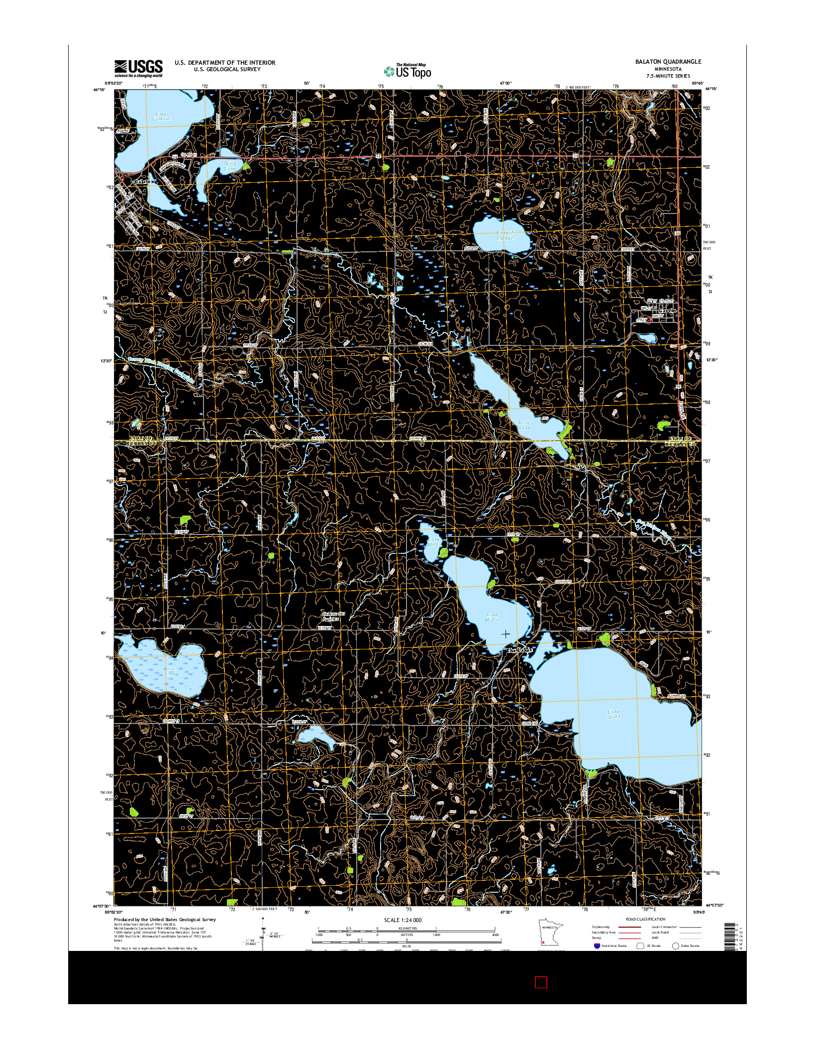 USGS US TOPO 7.5-MINUTE MAP FOR BALATON, MN 2016