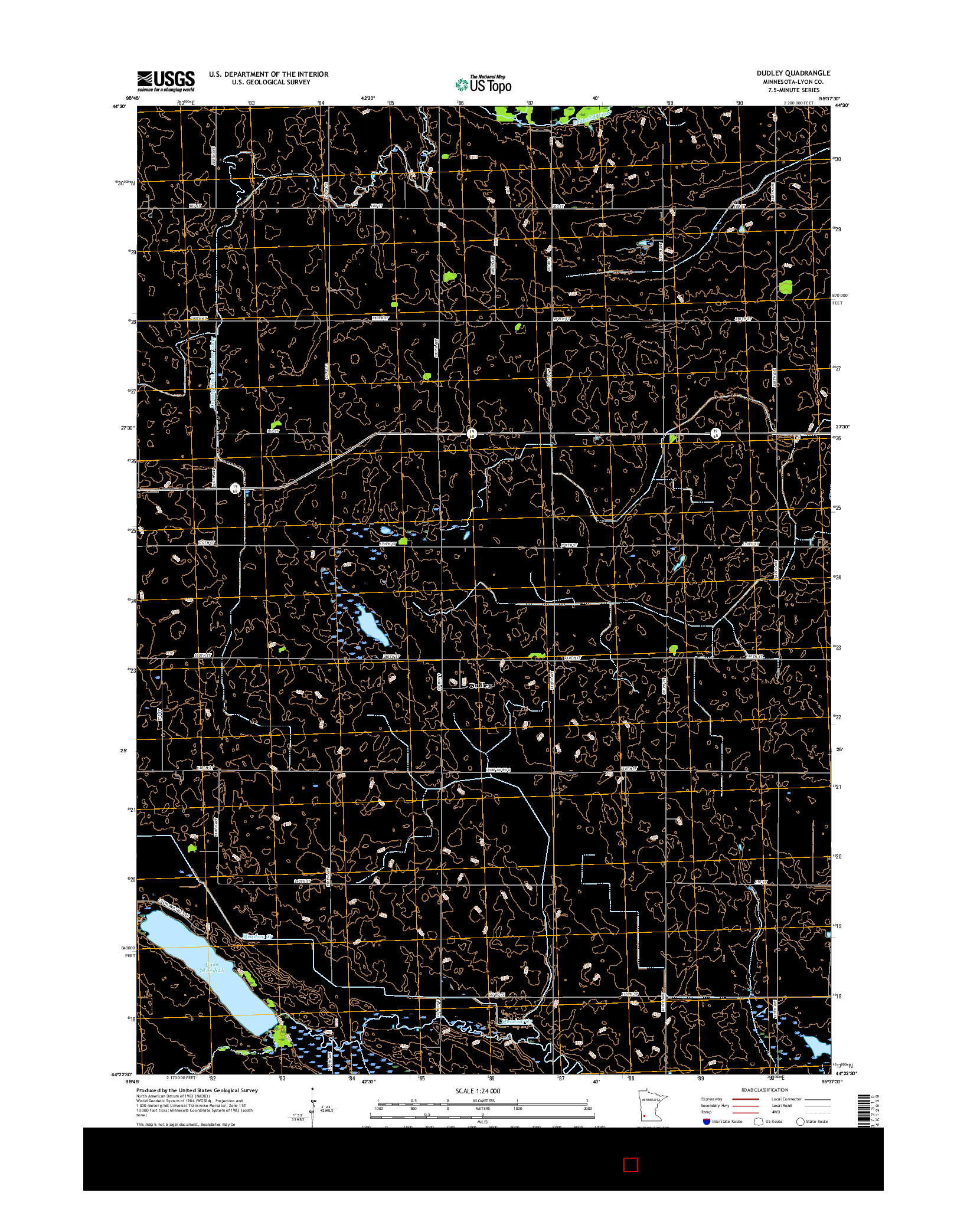 USGS US TOPO 7.5-MINUTE MAP FOR DUDLEY, MN 2016