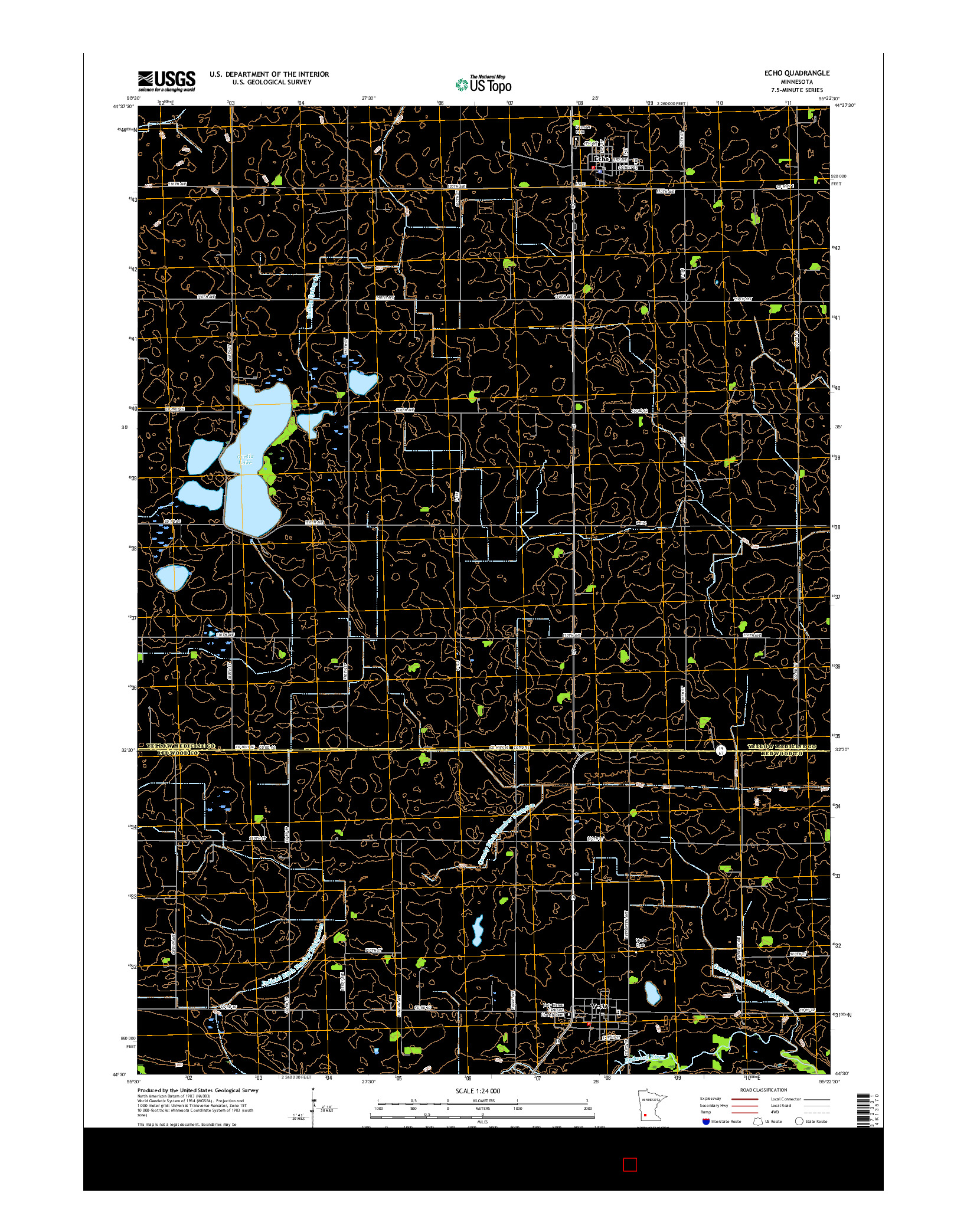 USGS US TOPO 7.5-MINUTE MAP FOR ECHO, MN 2016