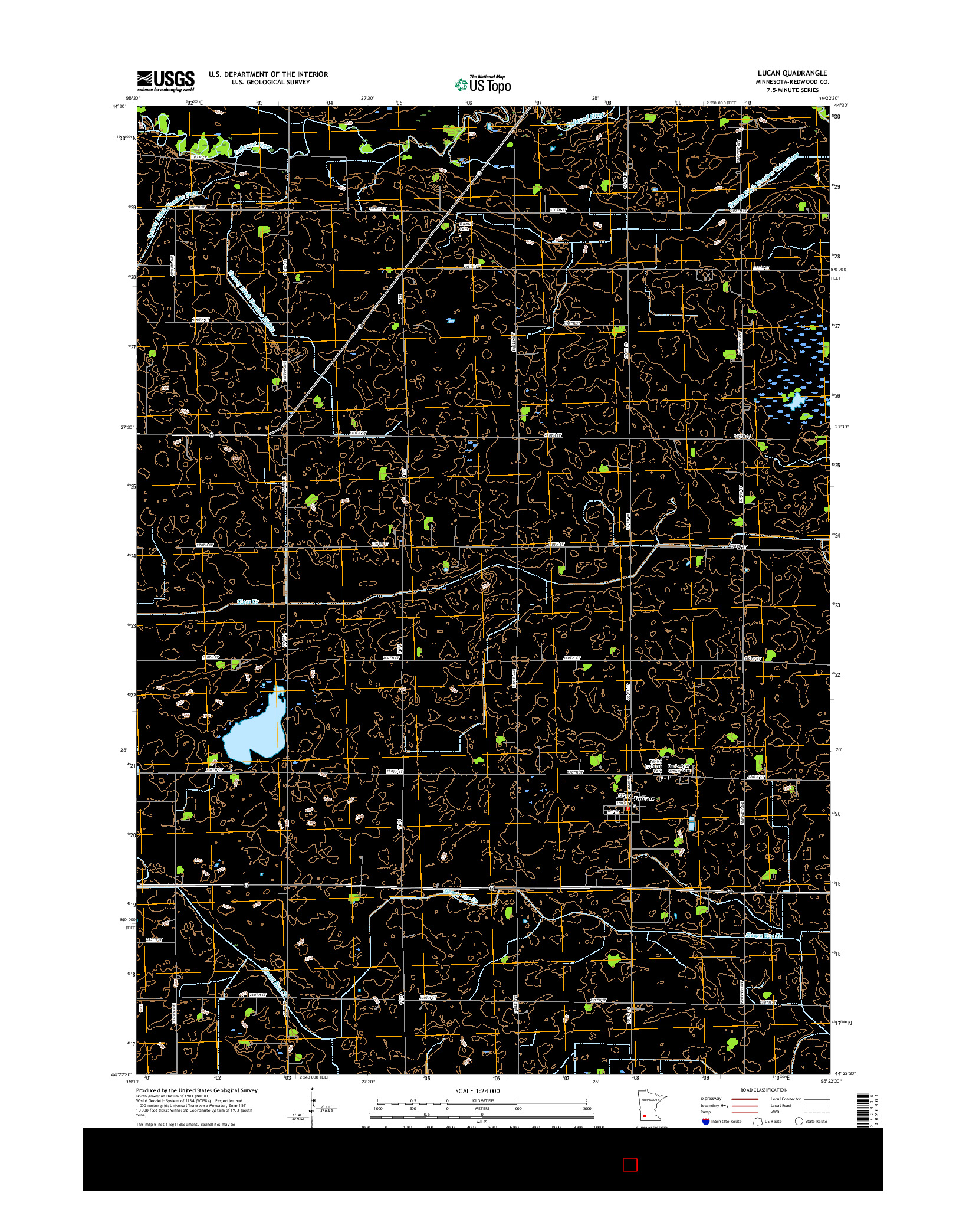 USGS US TOPO 7.5-MINUTE MAP FOR LUCAN, MN 2016