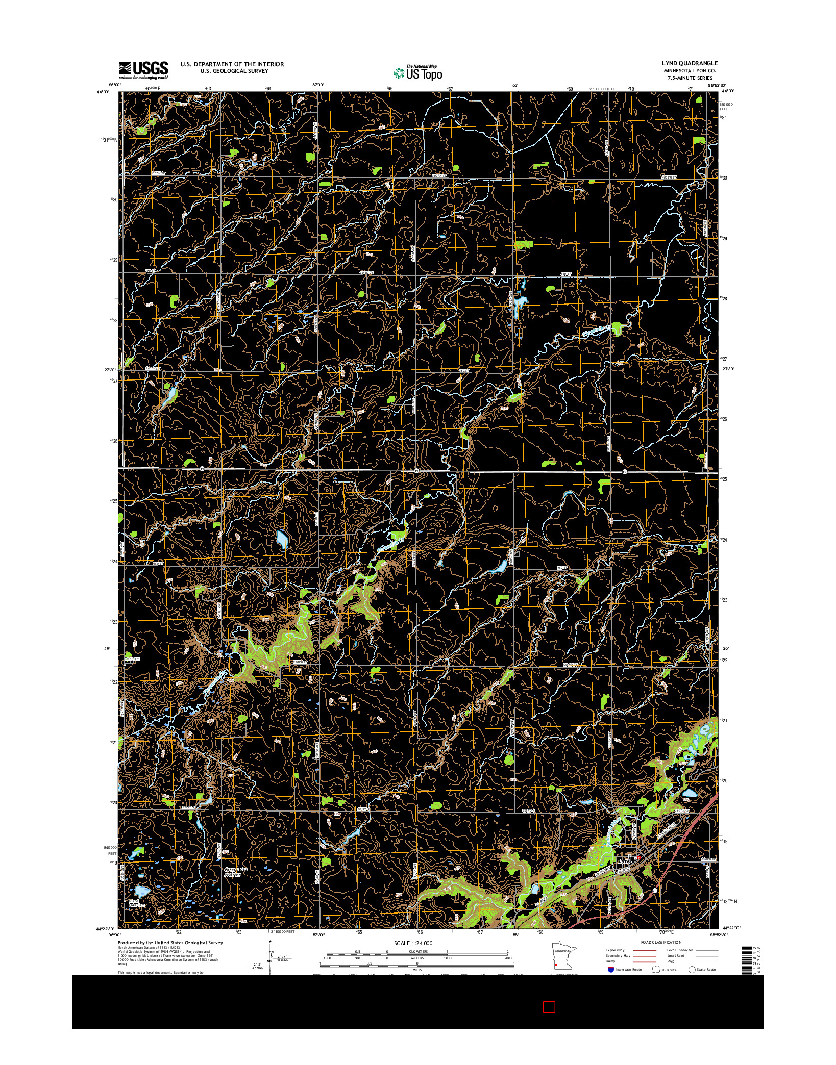 USGS US TOPO 7.5-MINUTE MAP FOR LYND, MN 2016