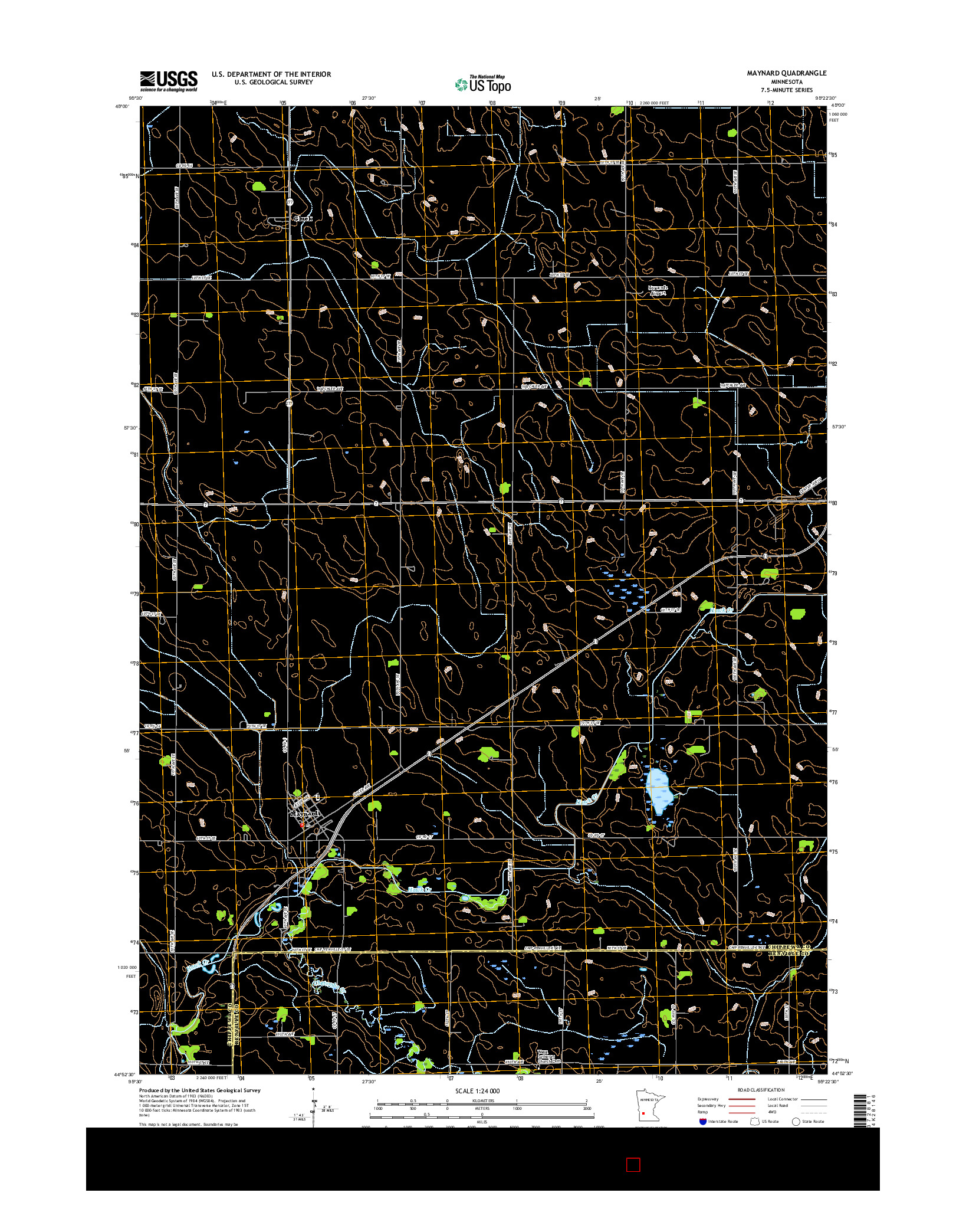 USGS US TOPO 7.5-MINUTE MAP FOR MAYNARD, MN 2016