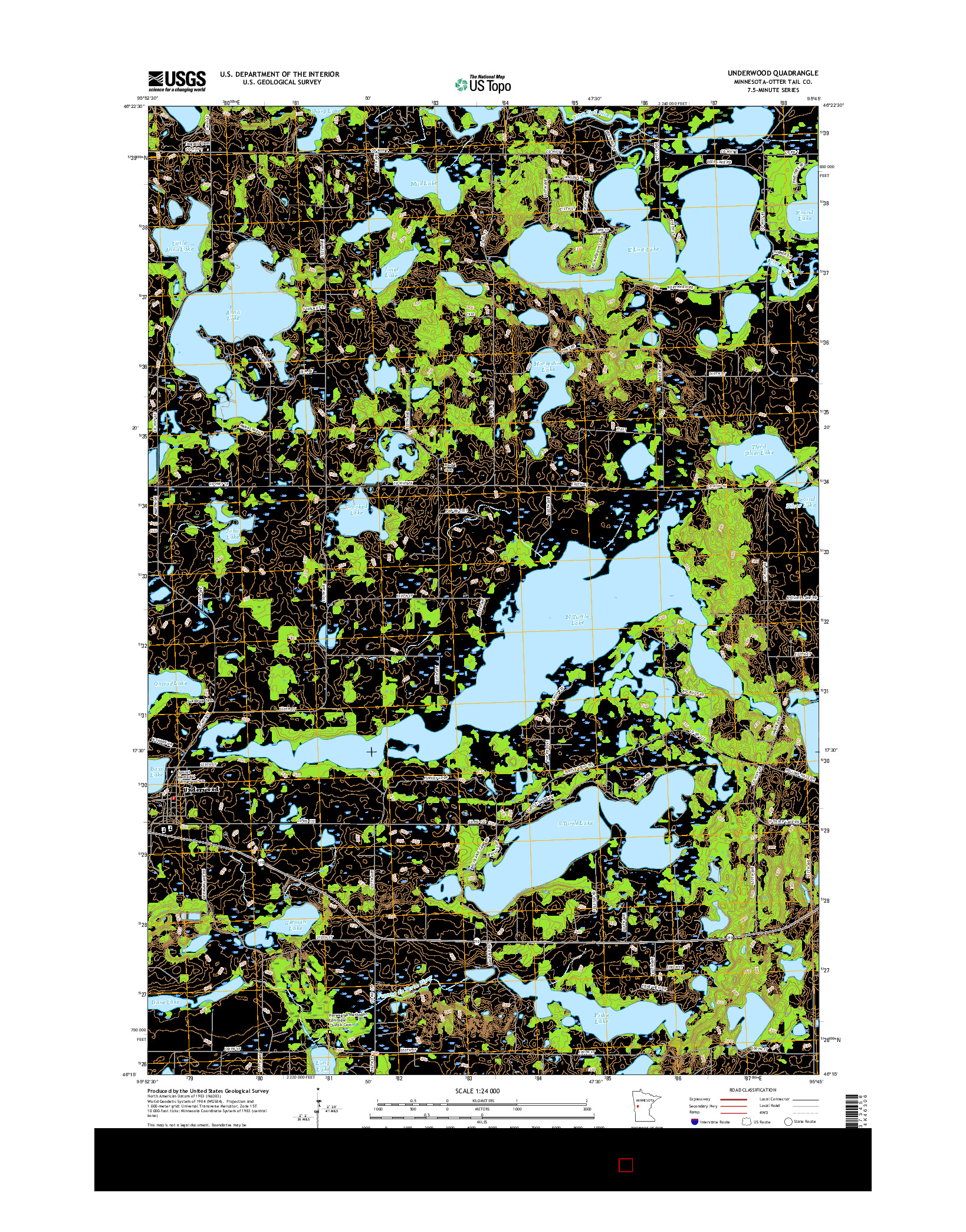 USGS US TOPO 7.5-MINUTE MAP FOR UNDERWOOD, MN 2016
