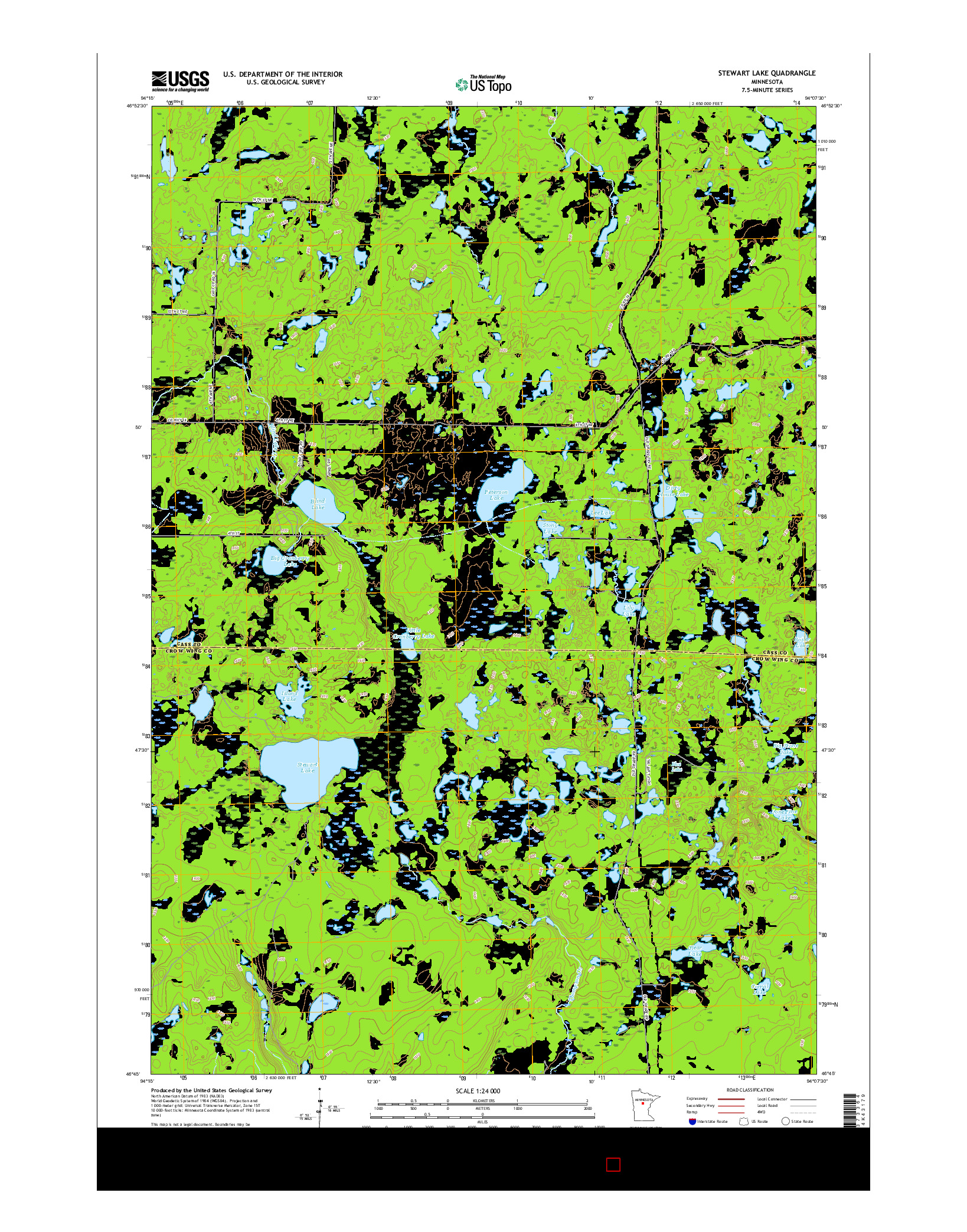 USGS US TOPO 7.5-MINUTE MAP FOR STEWART LAKE, MN 2016
