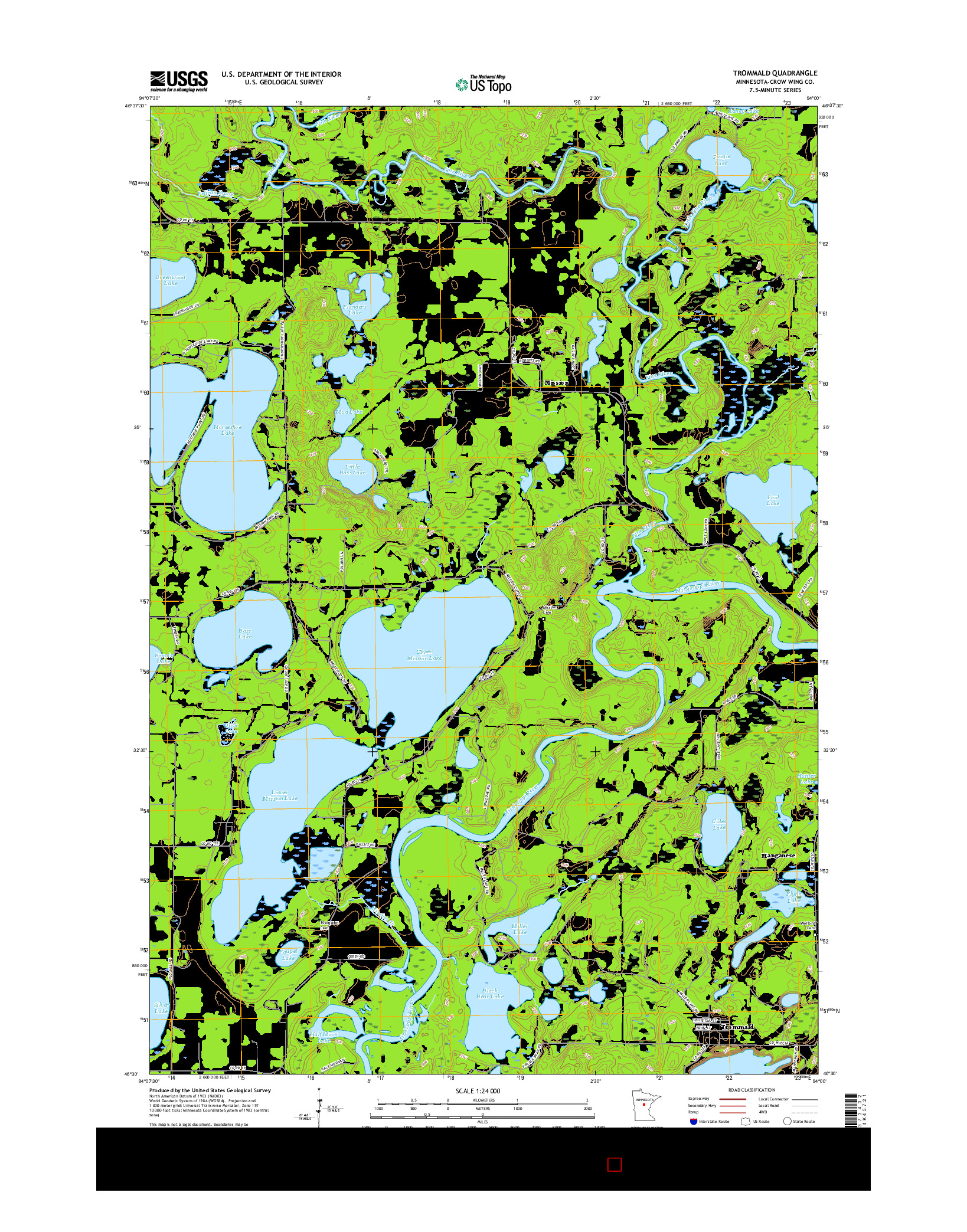 USGS US TOPO 7.5-MINUTE MAP FOR TROMMALD, MN 2016
