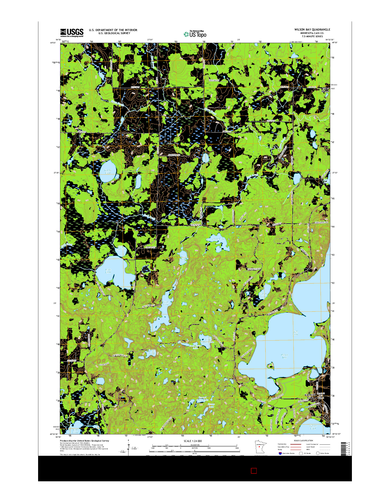 USGS US TOPO 7.5-MINUTE MAP FOR WILSON BAY, MN 2016