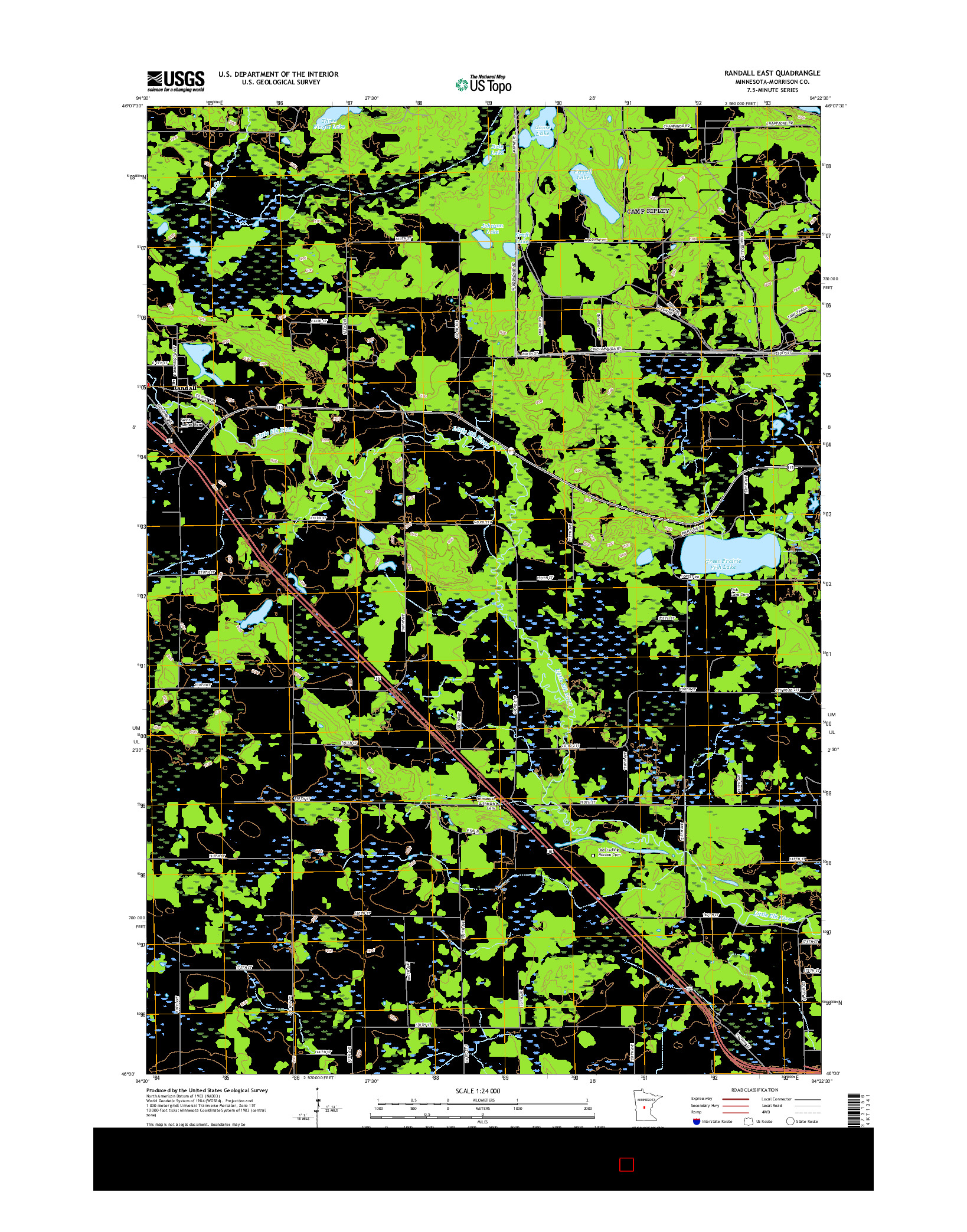 USGS US TOPO 7.5-MINUTE MAP FOR RANDALL EAST, MN 2016