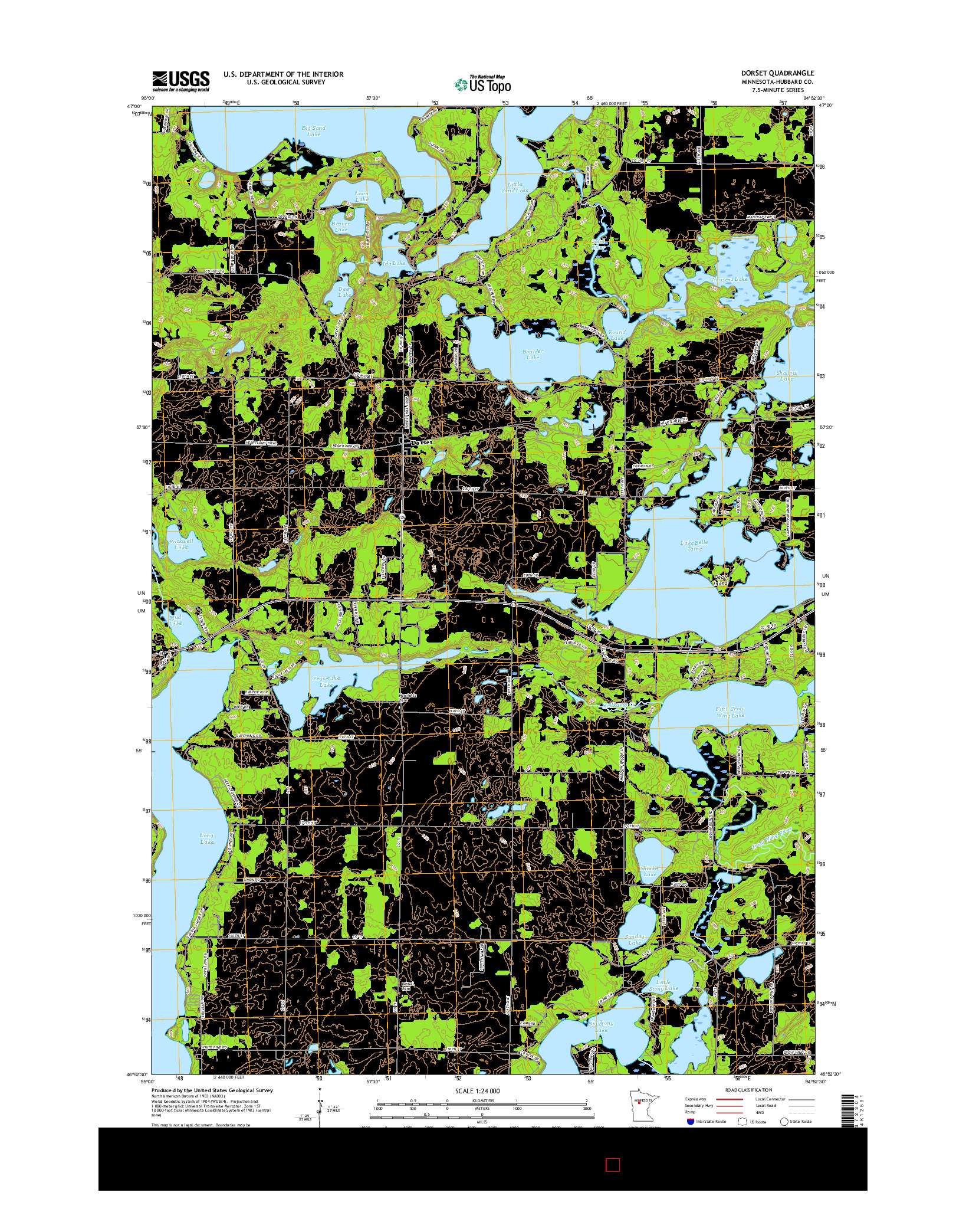 USGS US TOPO 7.5-MINUTE MAP FOR DORSET, MN 2016