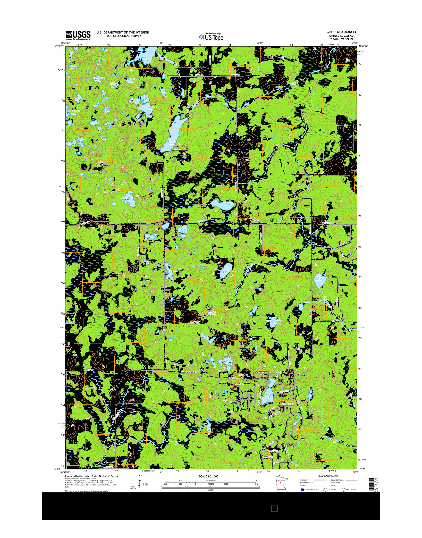 USGS US TOPO 7.5-MINUTE MAP FOR GRAFF, MN 2016