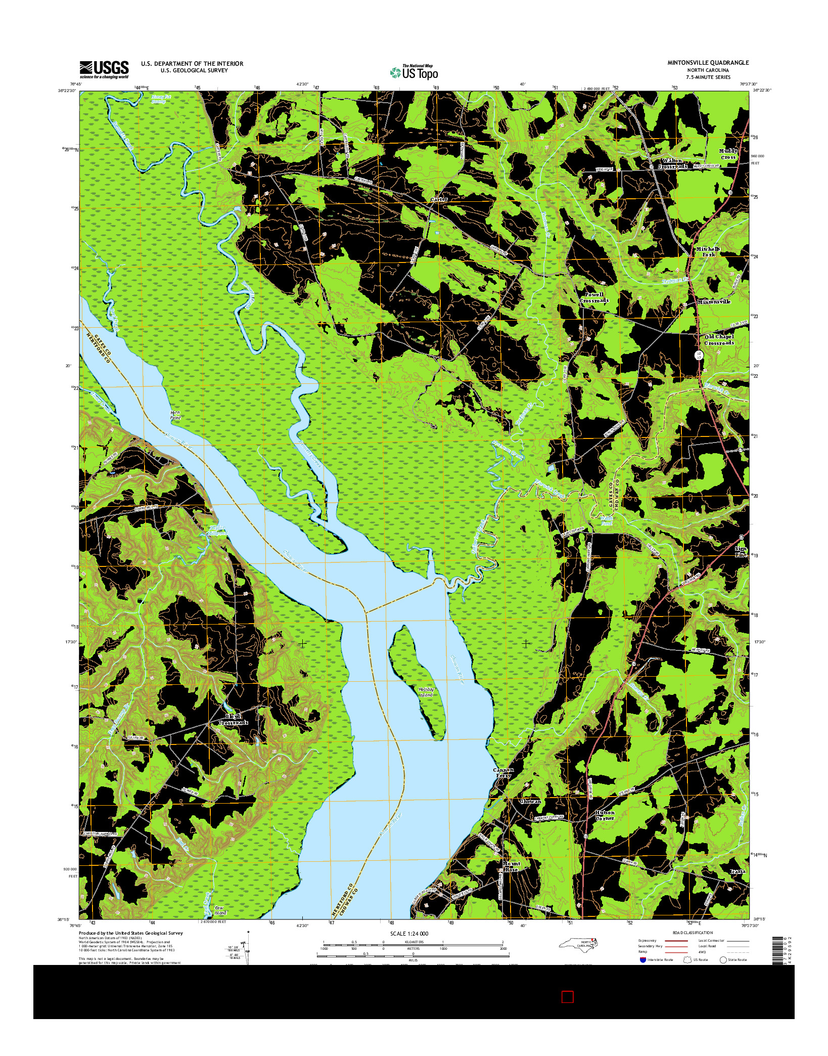 USGS US TOPO 7.5-MINUTE MAP FOR MINTONSVILLE, NC 2016