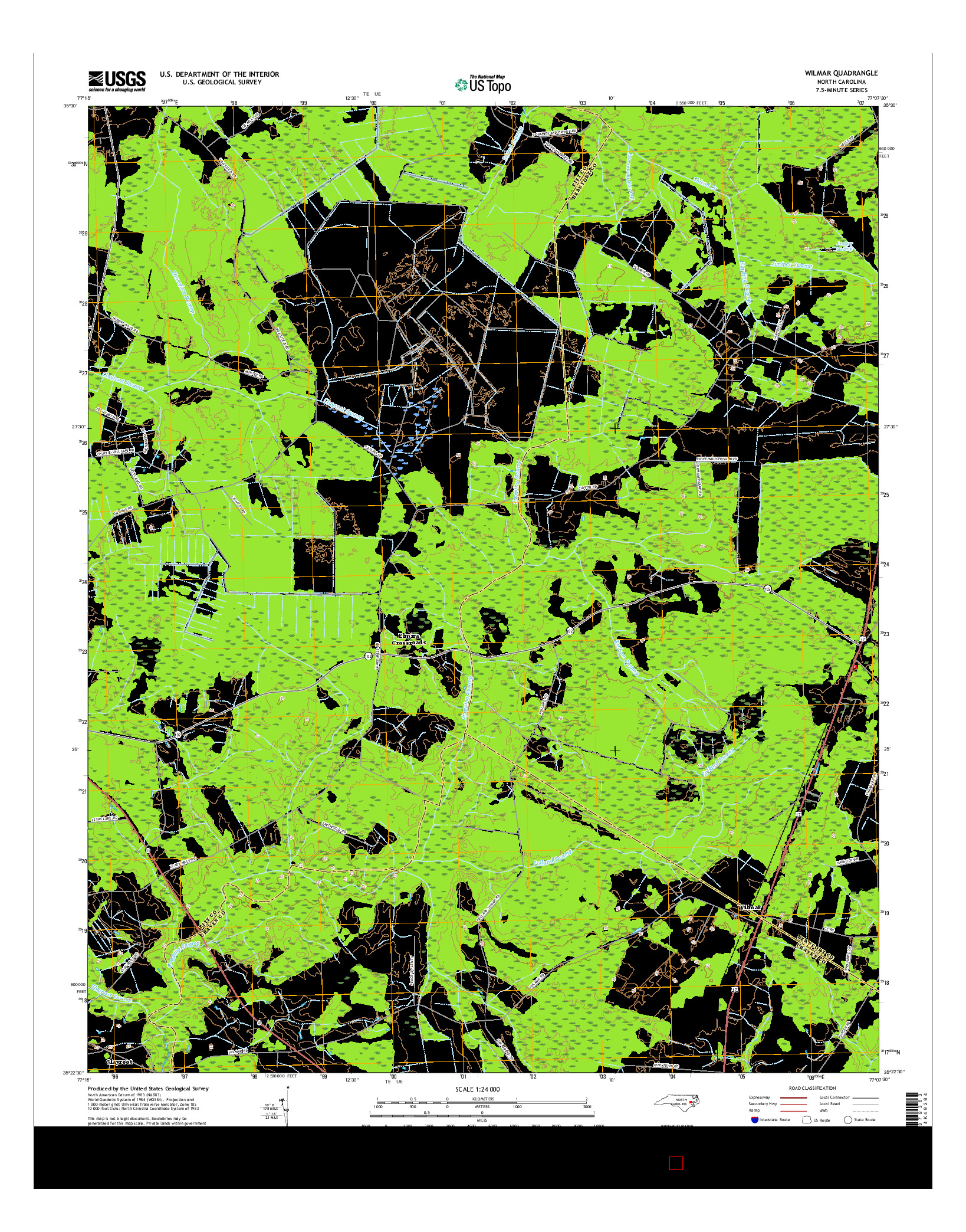 USGS US TOPO 7.5-MINUTE MAP FOR WILMAR, NC 2016