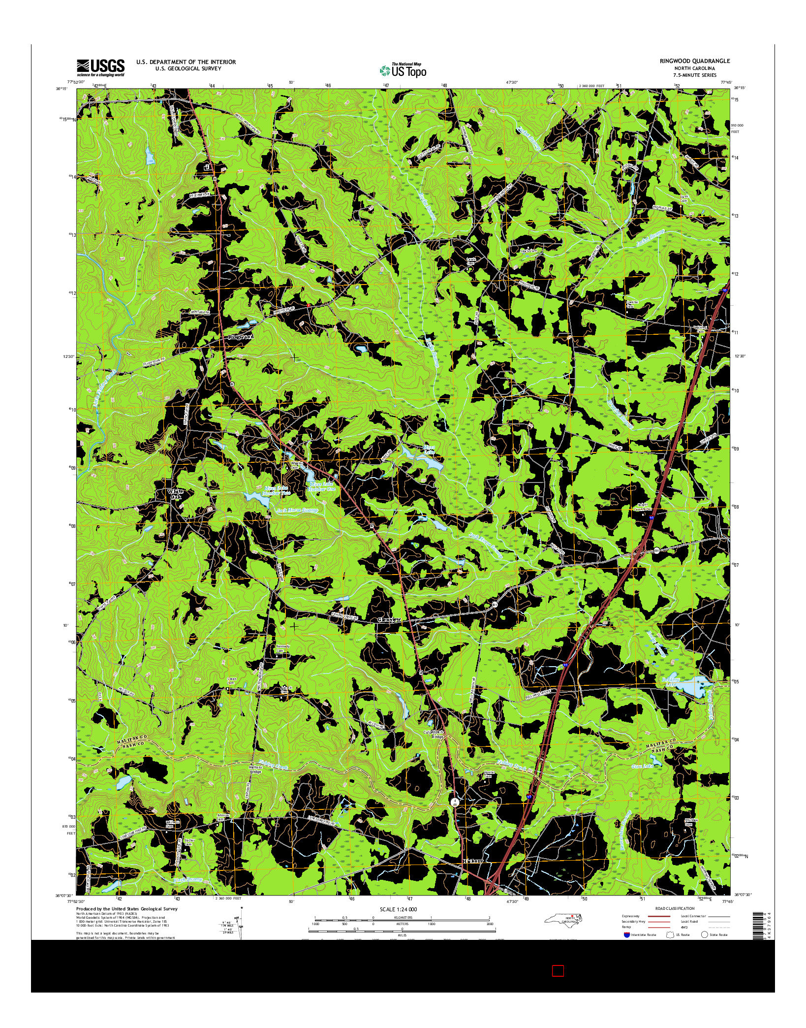 USGS US TOPO 7.5-MINUTE MAP FOR RINGWOOD, NC 2016