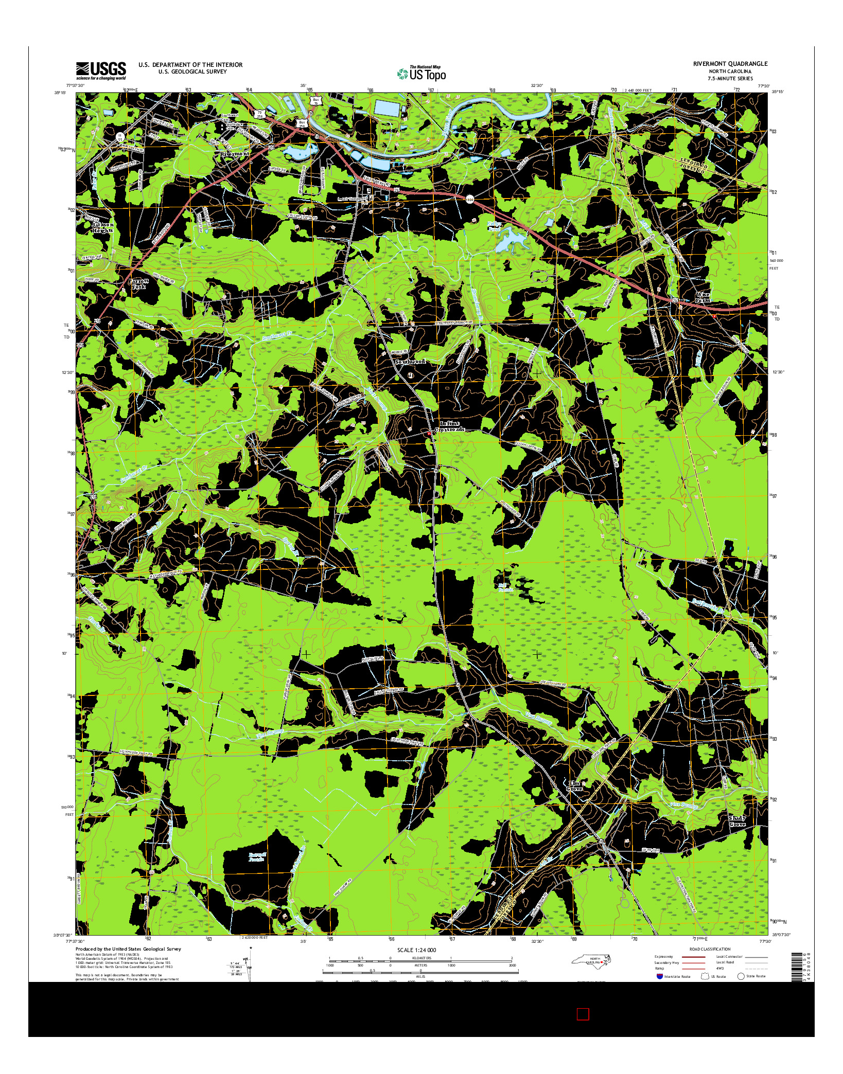 USGS US TOPO 7.5-MINUTE MAP FOR RIVERMONT, NC 2016