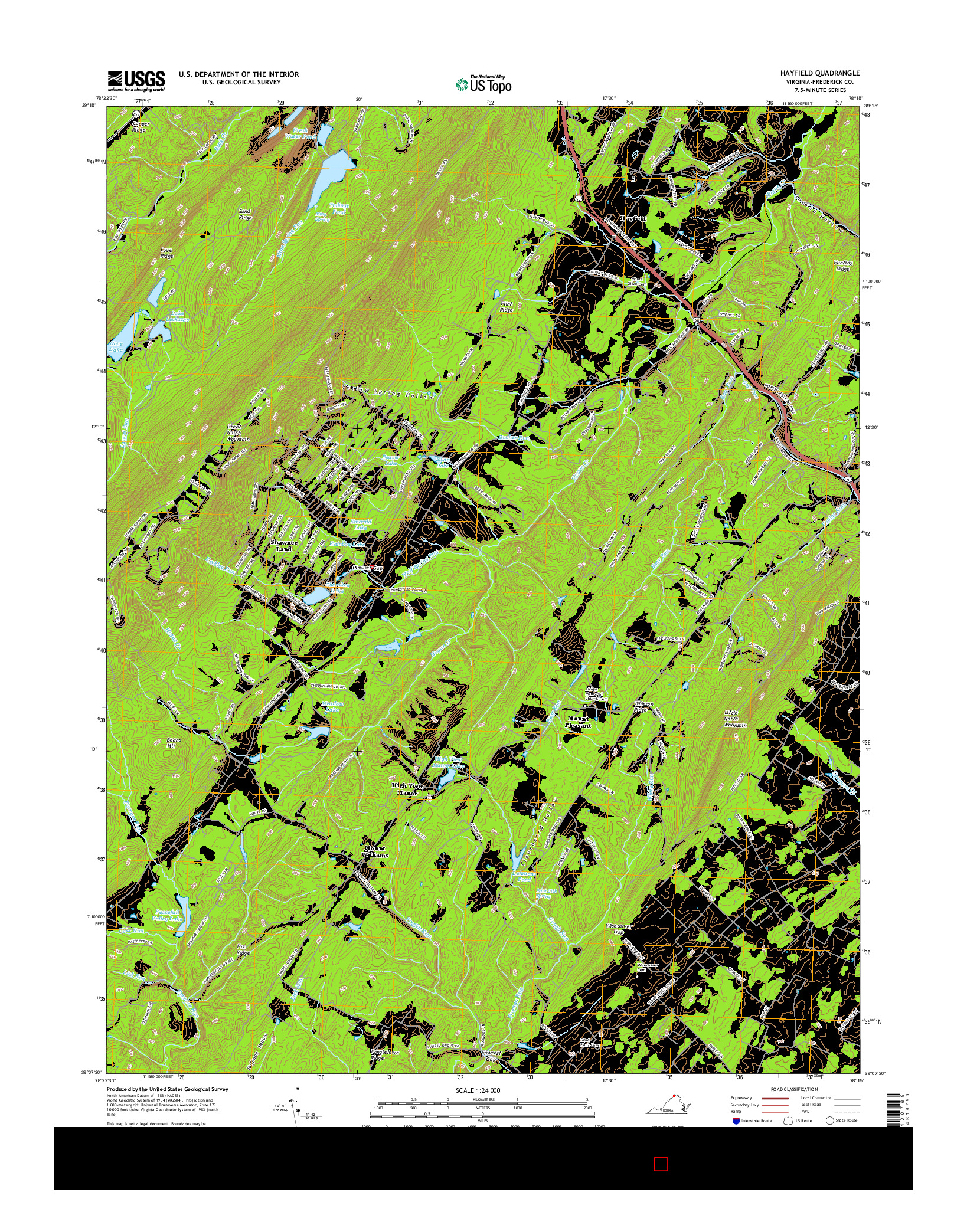 USGS US TOPO 7.5-MINUTE MAP FOR HAYFIELD, VA 2016