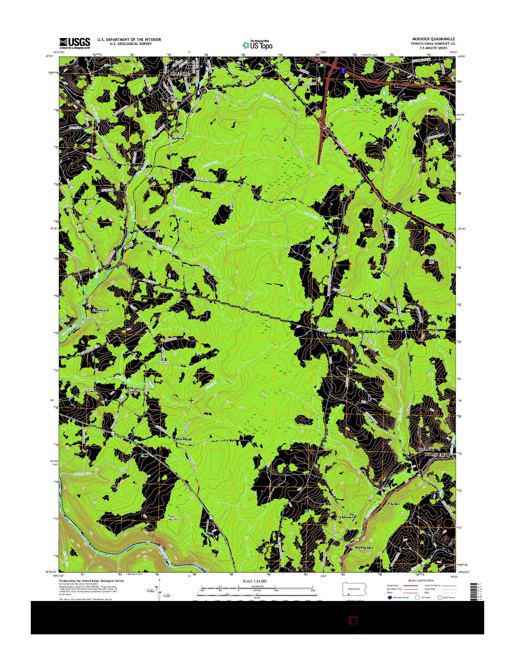 USGS US TOPO 7.5-MINUTE MAP FOR MURDOCK, PA 2016