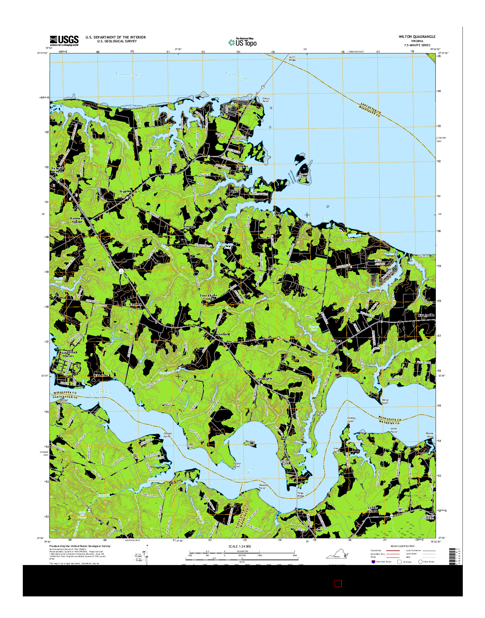 USGS US TOPO 7.5-MINUTE MAP FOR WILTON, VA 2016