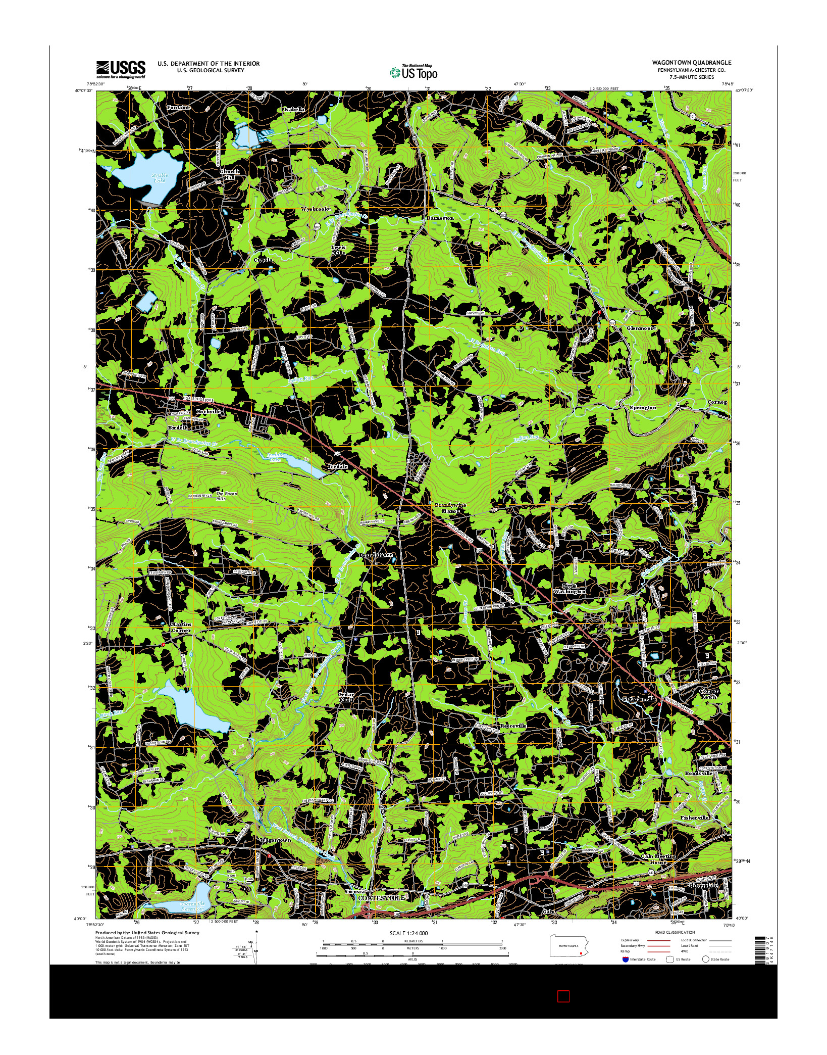 USGS US TOPO 7.5-MINUTE MAP FOR WAGONTOWN, PA 2016