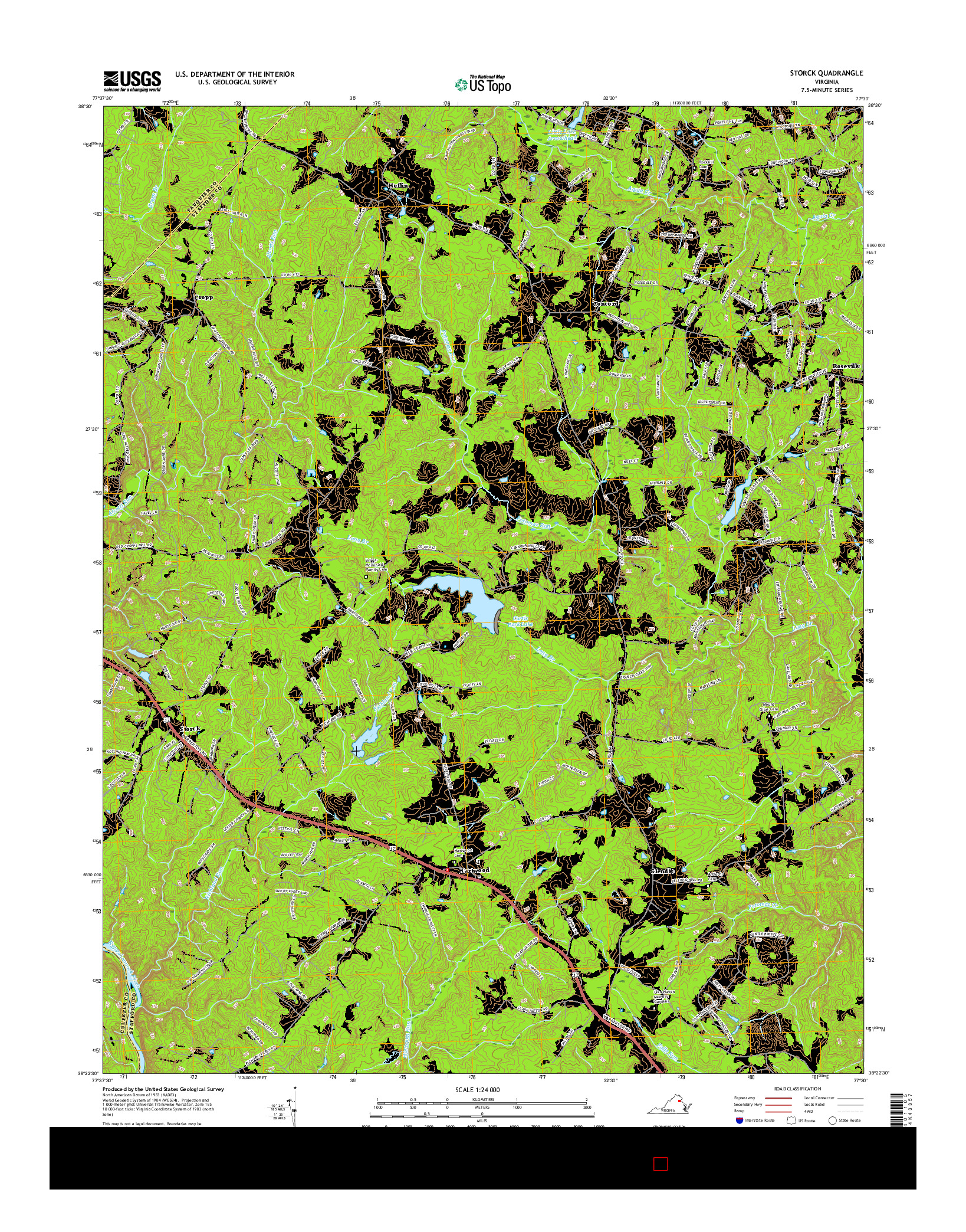 USGS US TOPO 7.5-MINUTE MAP FOR STORCK, VA 2016