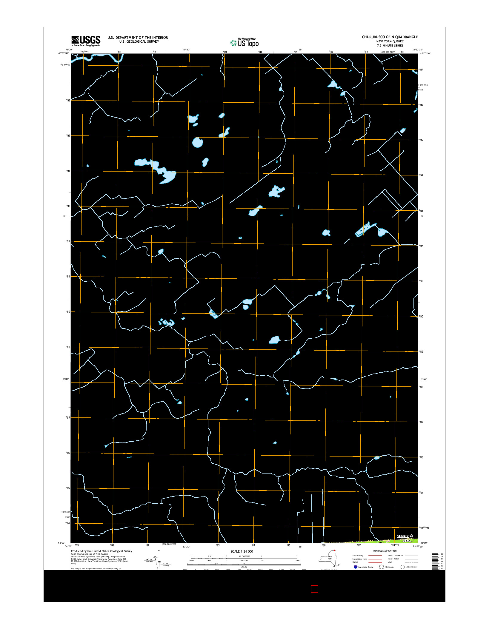 USGS US TOPO 7.5-MINUTE MAP FOR CHURUBUSCO OE N, NY-QC 2016