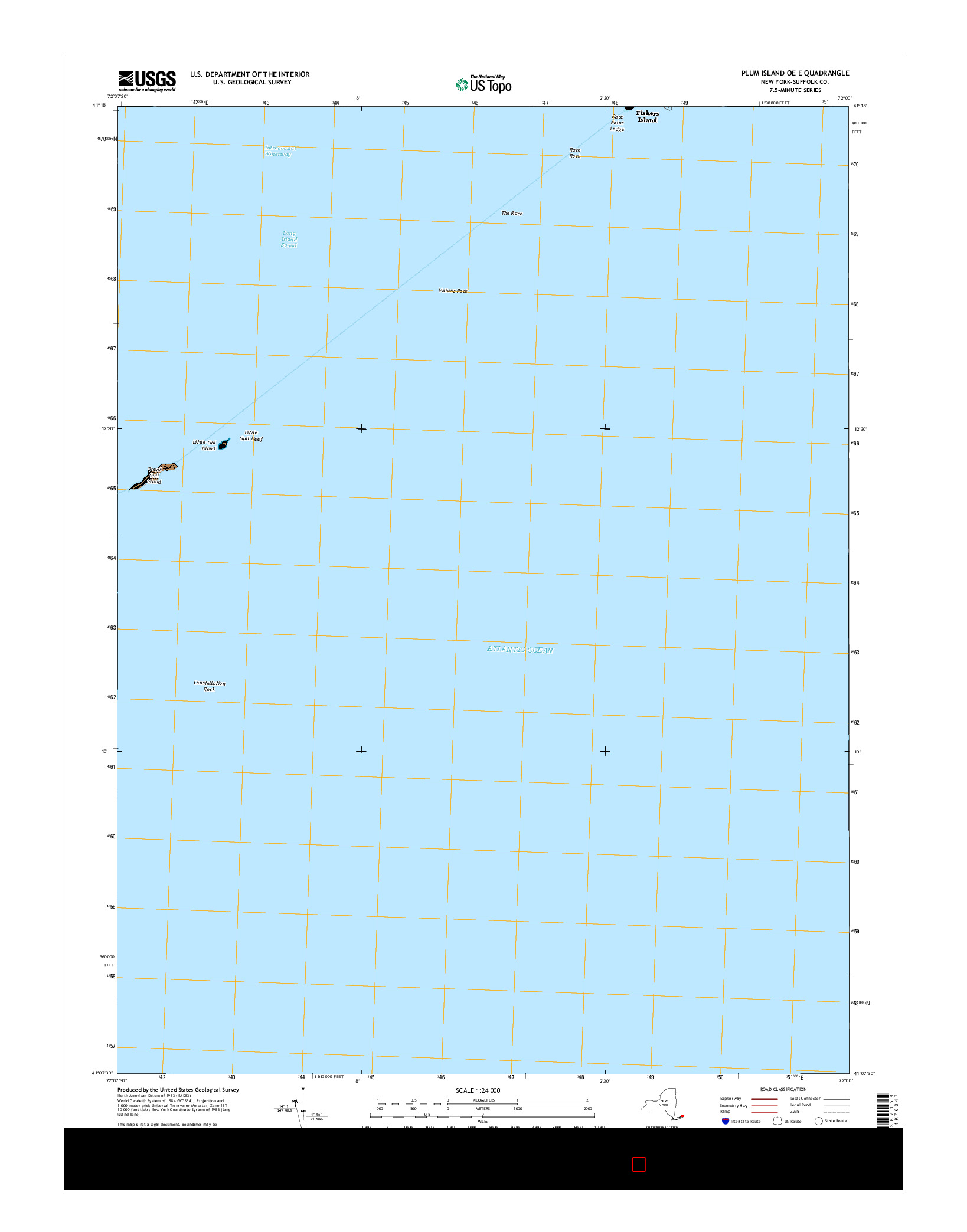 USGS US TOPO 7.5-MINUTE MAP FOR PLUM ISLAND OE E, NY 2016