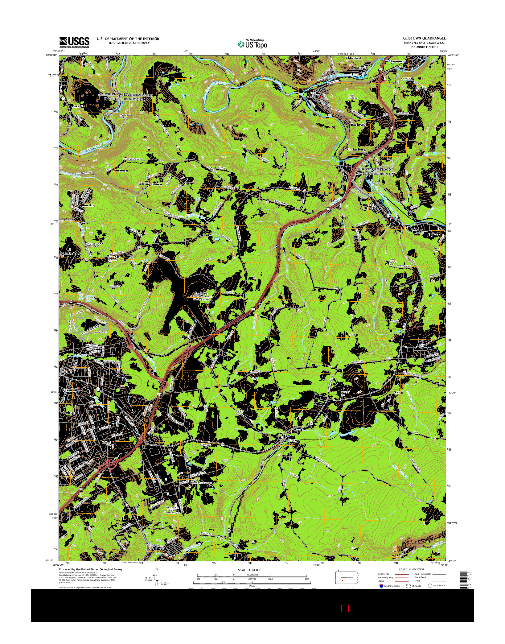 USGS US TOPO 7.5-MINUTE MAP FOR GEISTOWN, PA 2016