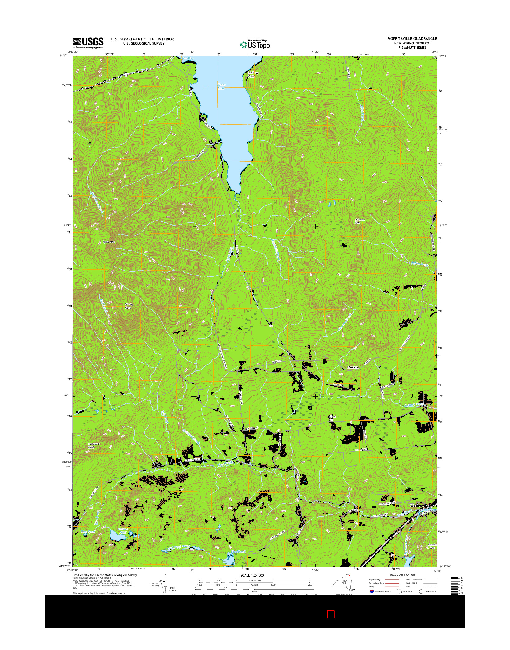 USGS US TOPO 7.5-MINUTE MAP FOR MOFFITSVILLE, NY 2016