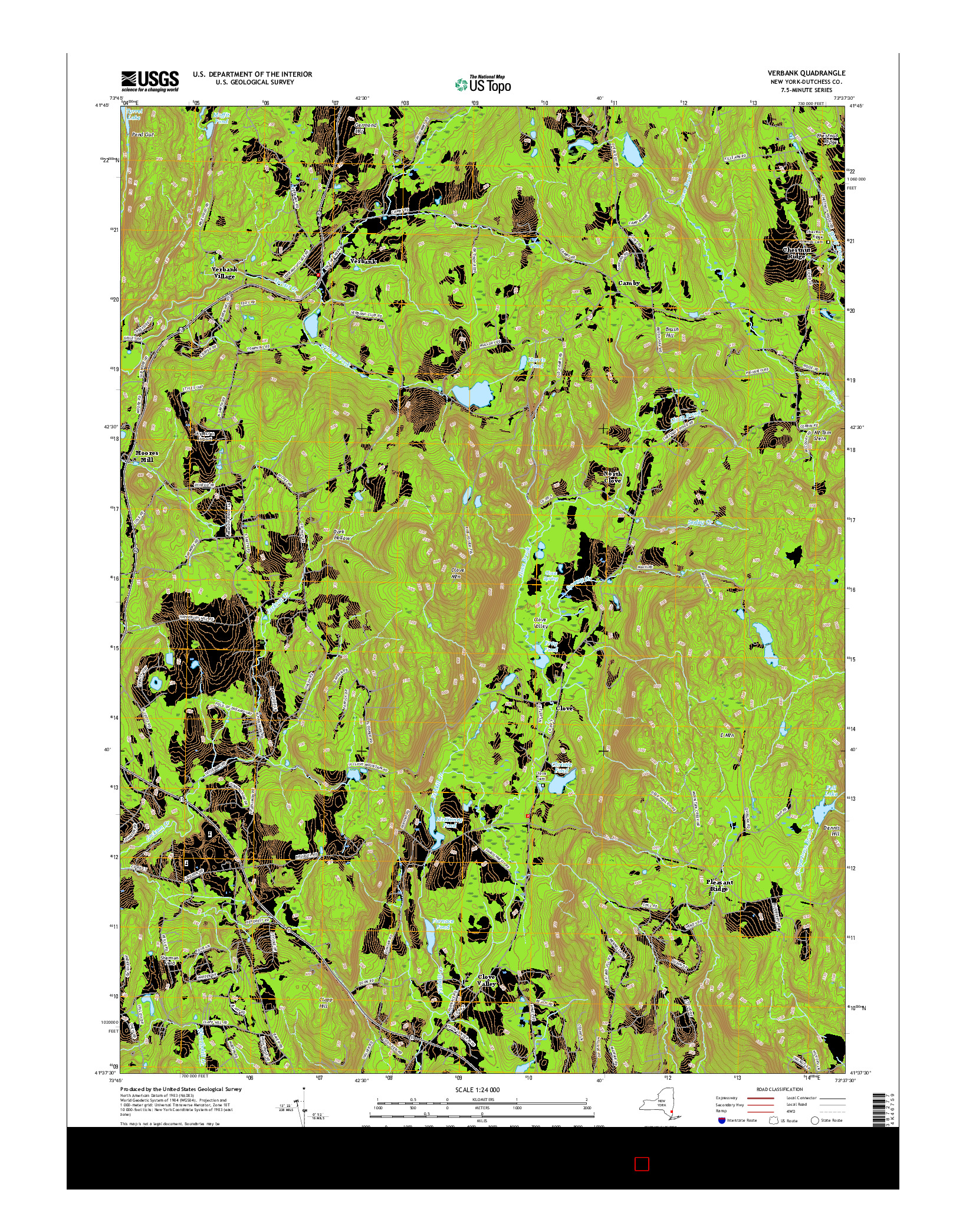 USGS US TOPO 7.5-MINUTE MAP FOR VERBANK, NY 2016