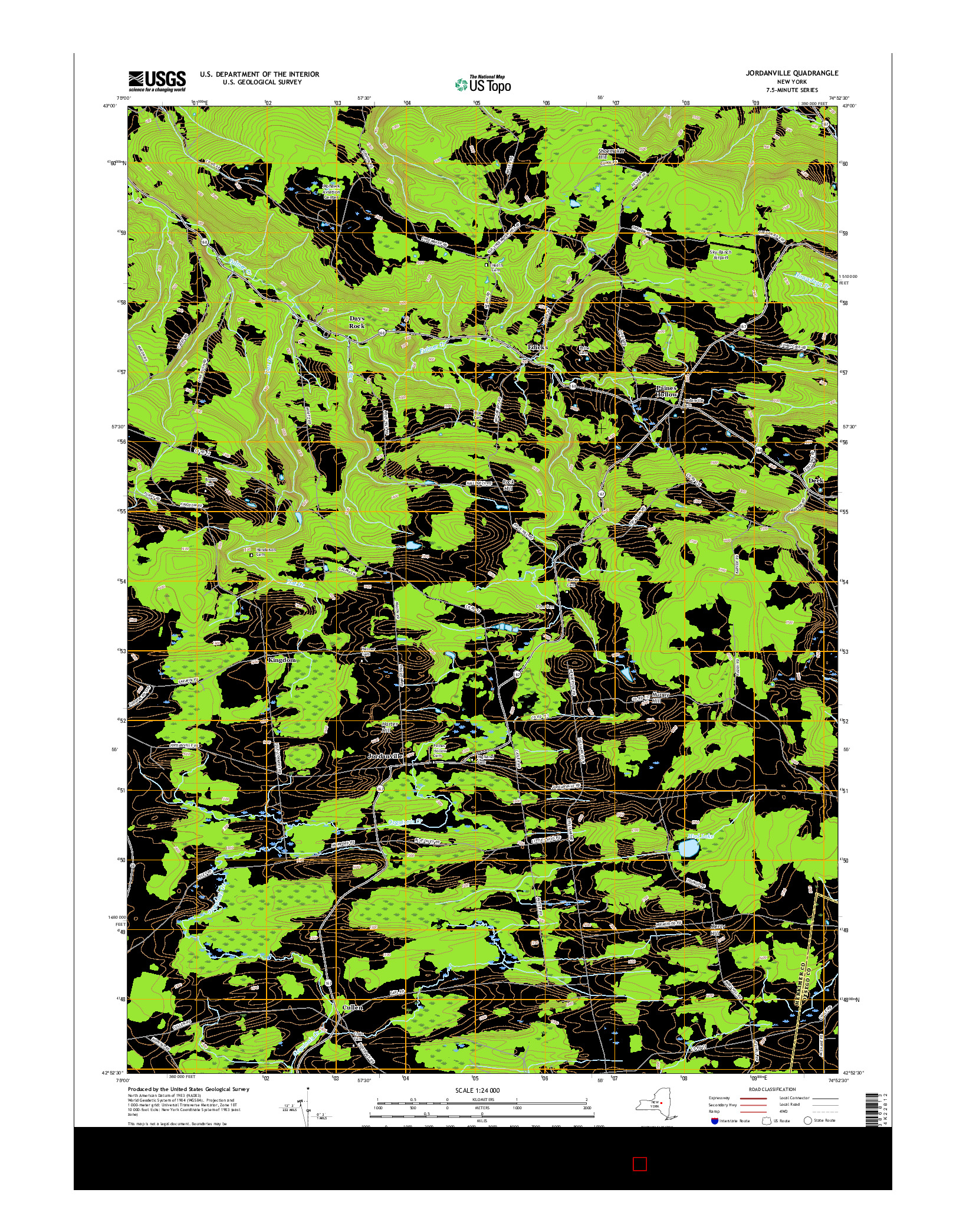 USGS US TOPO 7.5-MINUTE MAP FOR JORDANVILLE, NY 2016