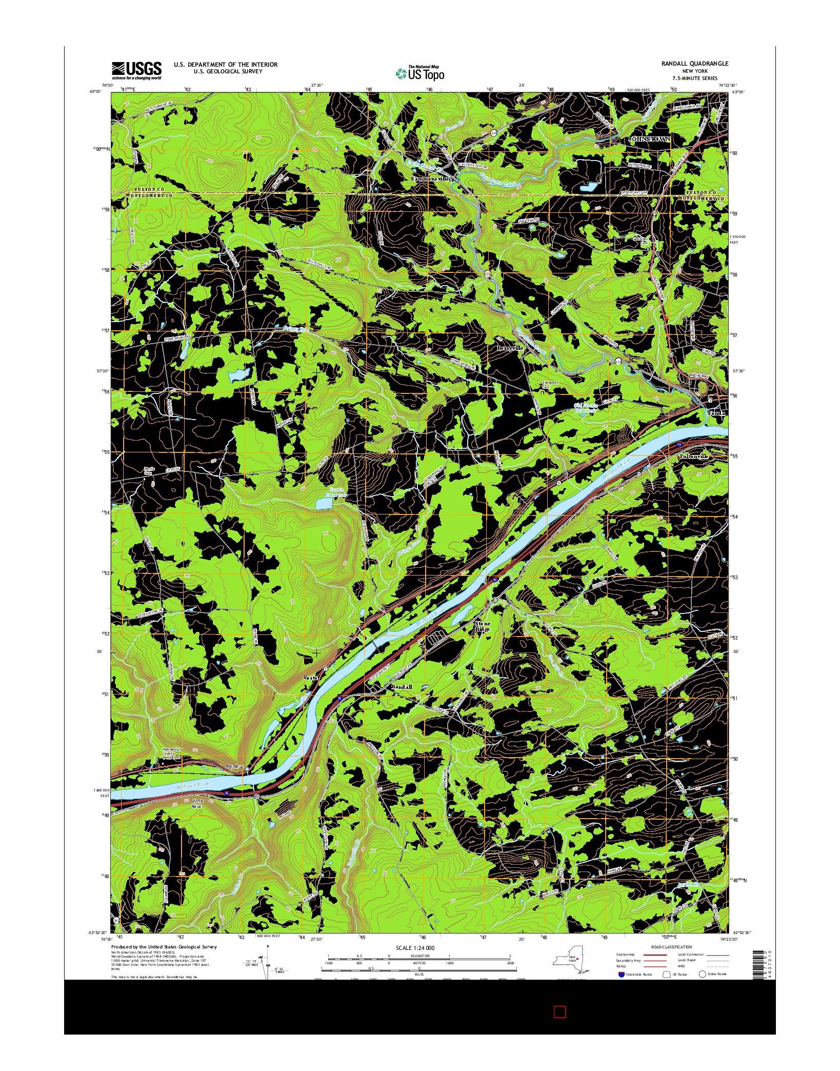 USGS US TOPO 7.5-MINUTE MAP FOR RANDALL, NY 2016