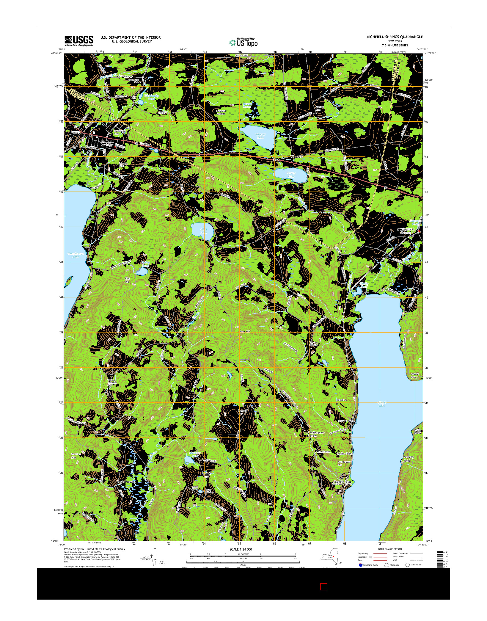 USGS US TOPO 7.5-MINUTE MAP FOR RICHFIELD SPRINGS, NY 2016
