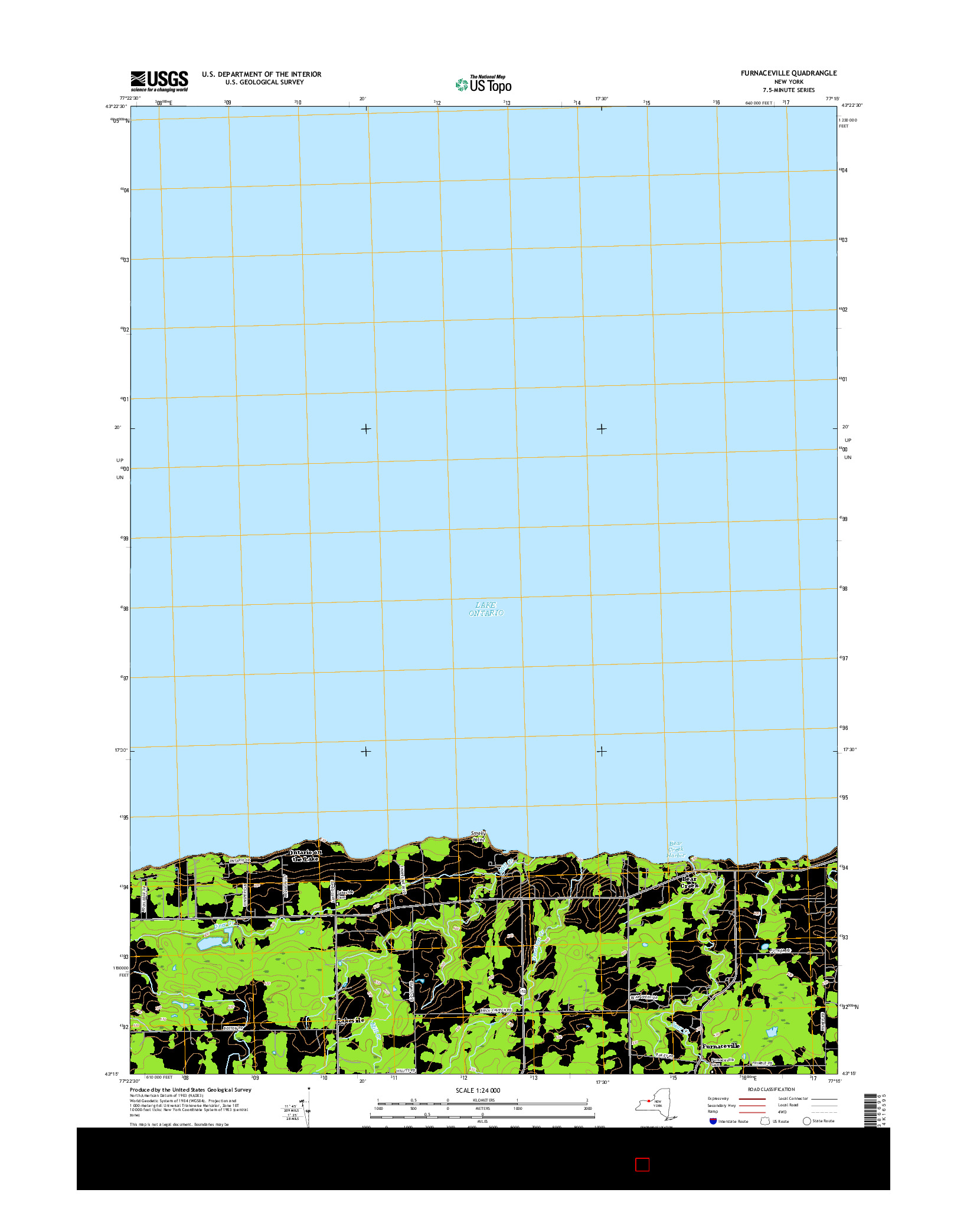 USGS US TOPO 7.5-MINUTE MAP FOR FURNACEVILLE, NY 2016