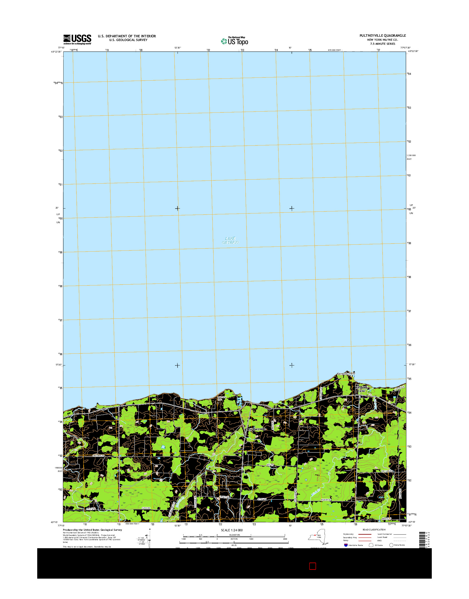 USGS US TOPO 7.5-MINUTE MAP FOR PULTNEYVILLE, NY 2016