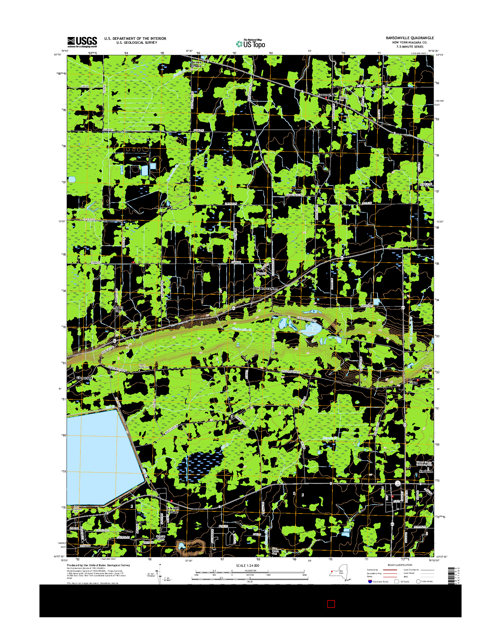 USGS US TOPO 7.5-MINUTE MAP FOR RANSOMVILLE, NY 2016