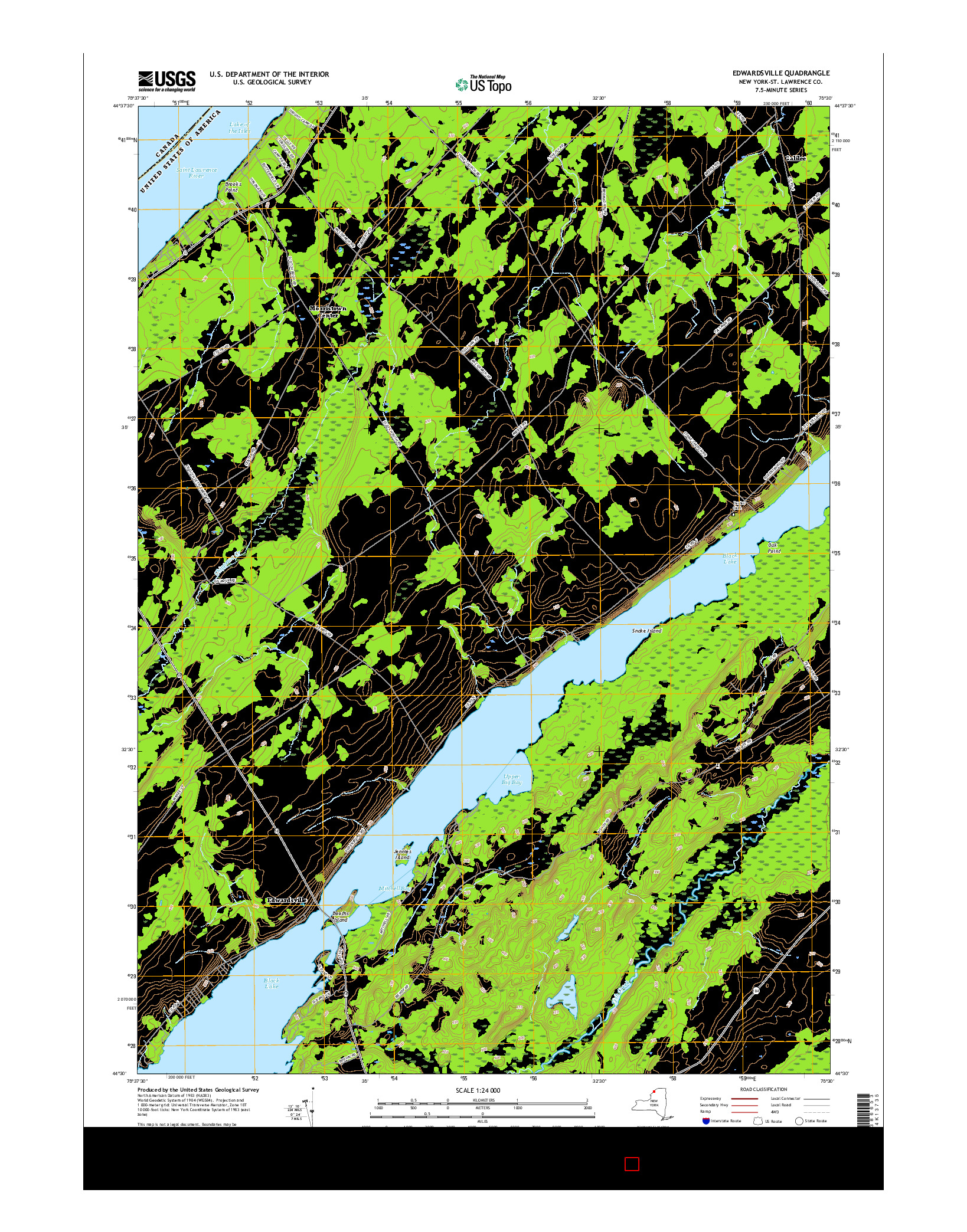 USGS US TOPO 7.5-MINUTE MAP FOR EDWARDSVILLE, NY 2016