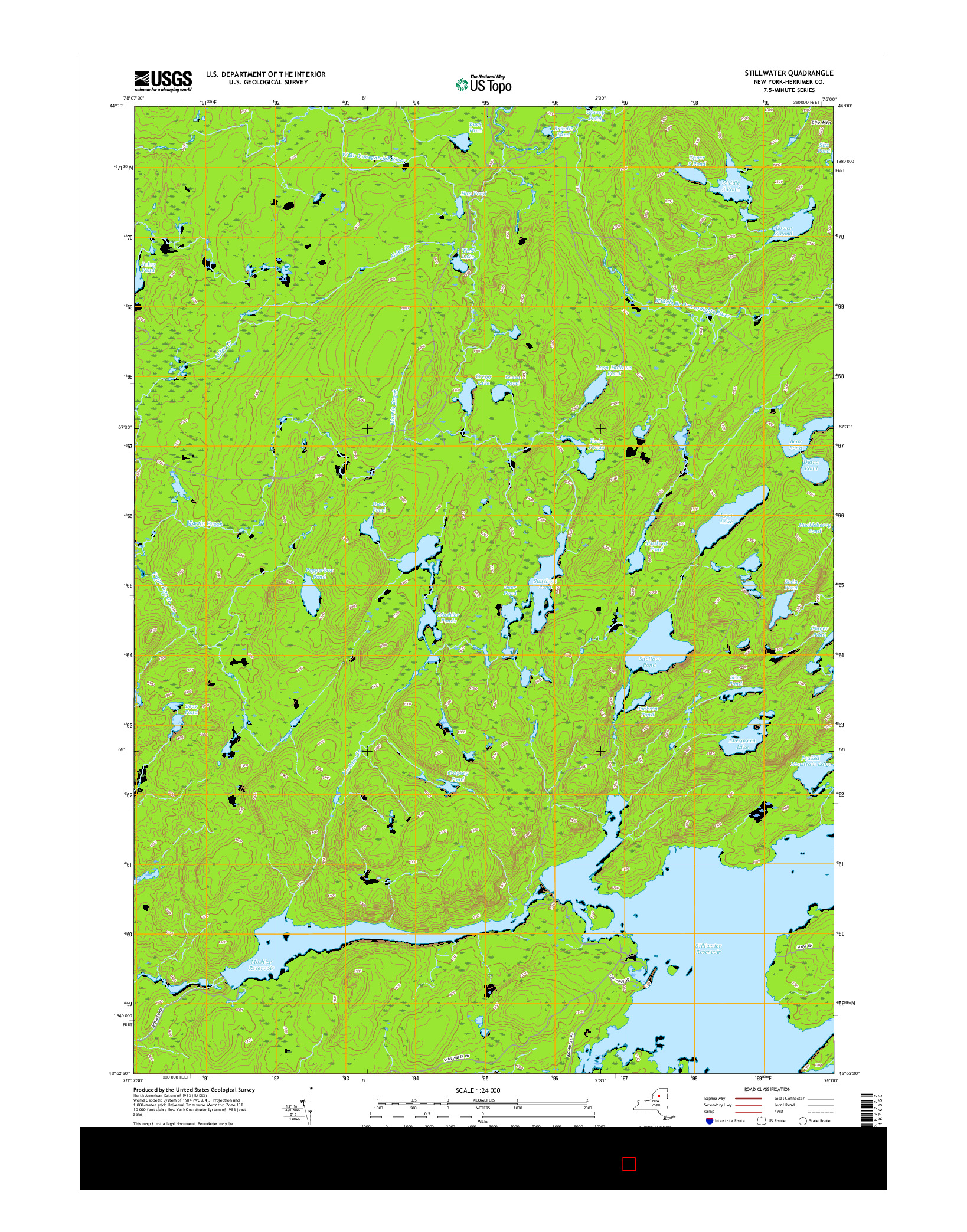 USGS US TOPO 7.5-MINUTE MAP FOR STILLWATER, NY 2016