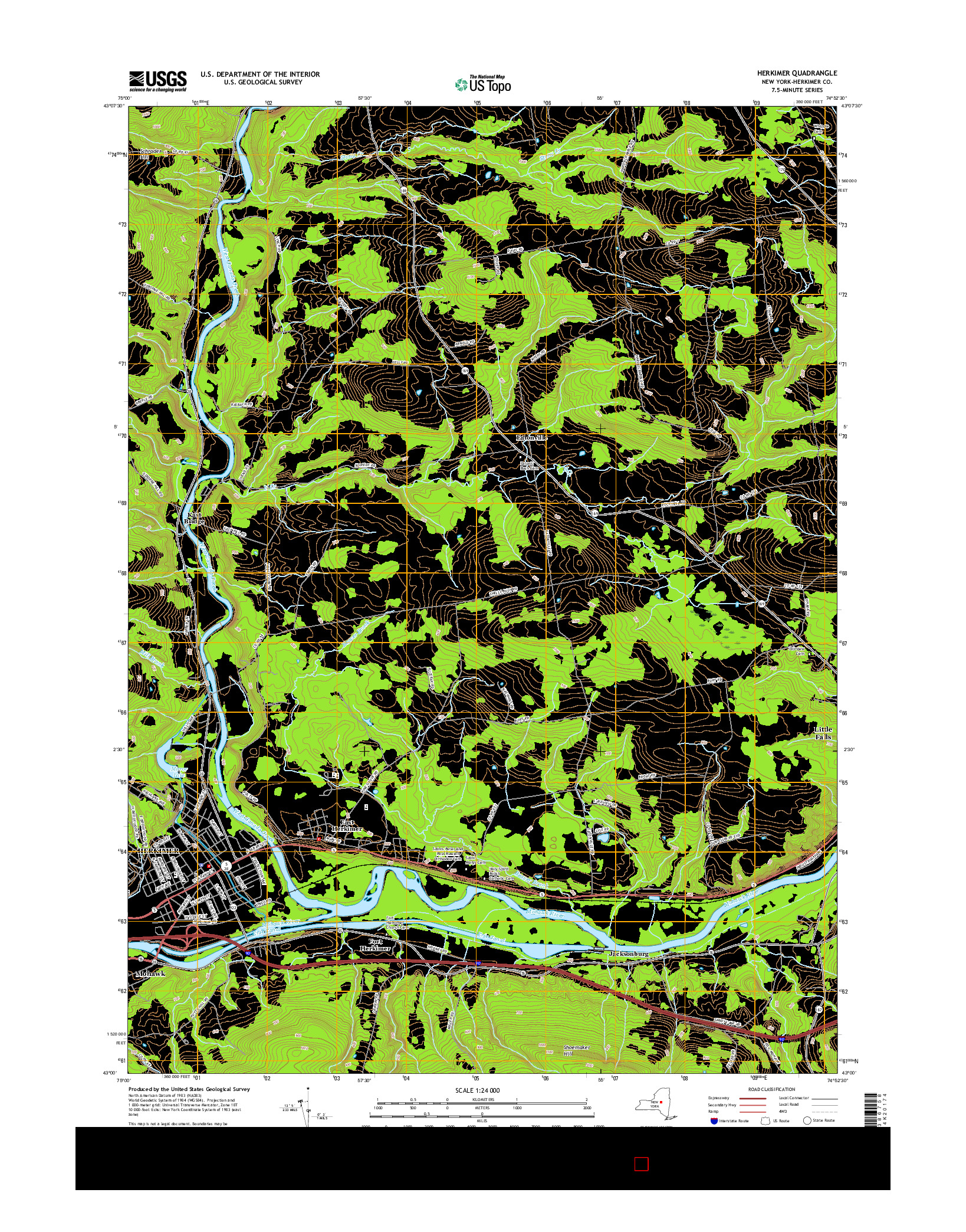 USGS US TOPO 7.5-MINUTE MAP FOR HERKIMER, NY 2016