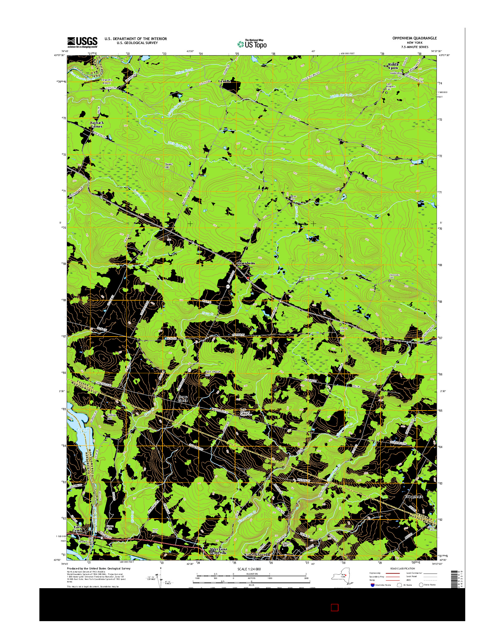 USGS US TOPO 7.5-MINUTE MAP FOR OPPENHEIM, NY 2016