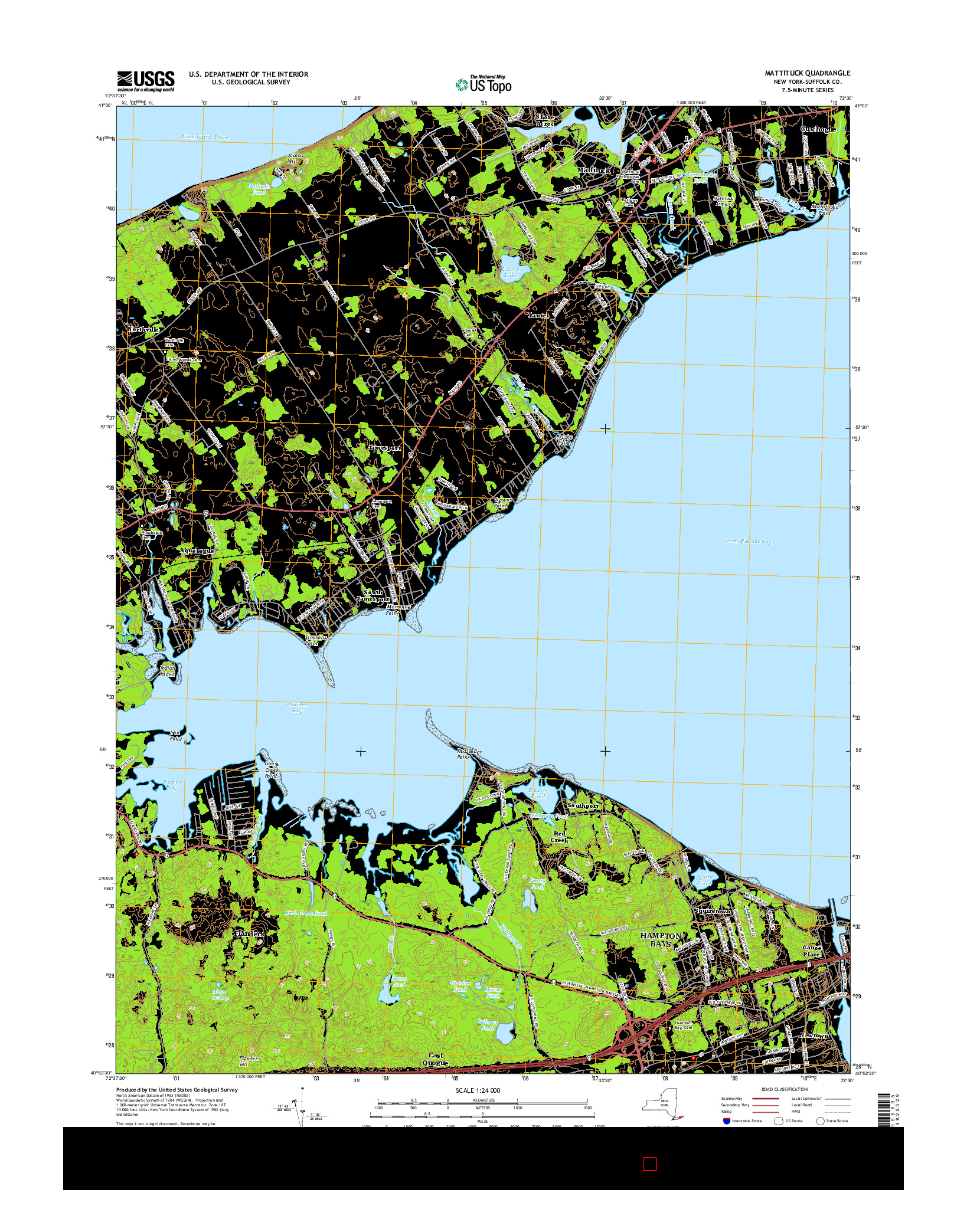 USGS US TOPO 7.5-MINUTE MAP FOR MATTITUCK, NY 2016
