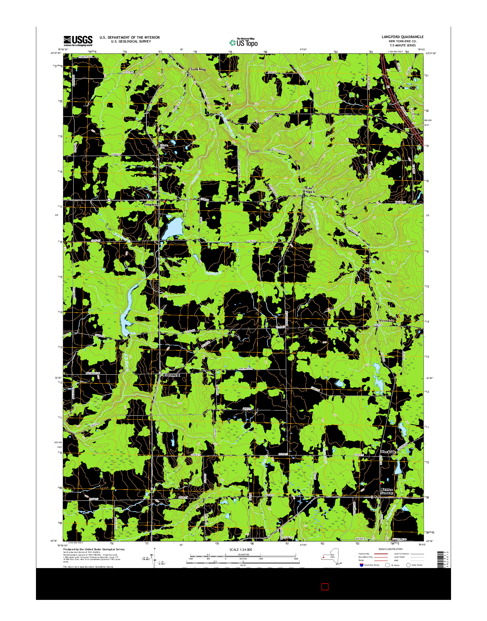 USGS US TOPO 7.5-MINUTE MAP FOR LANGFORD, NY 2016