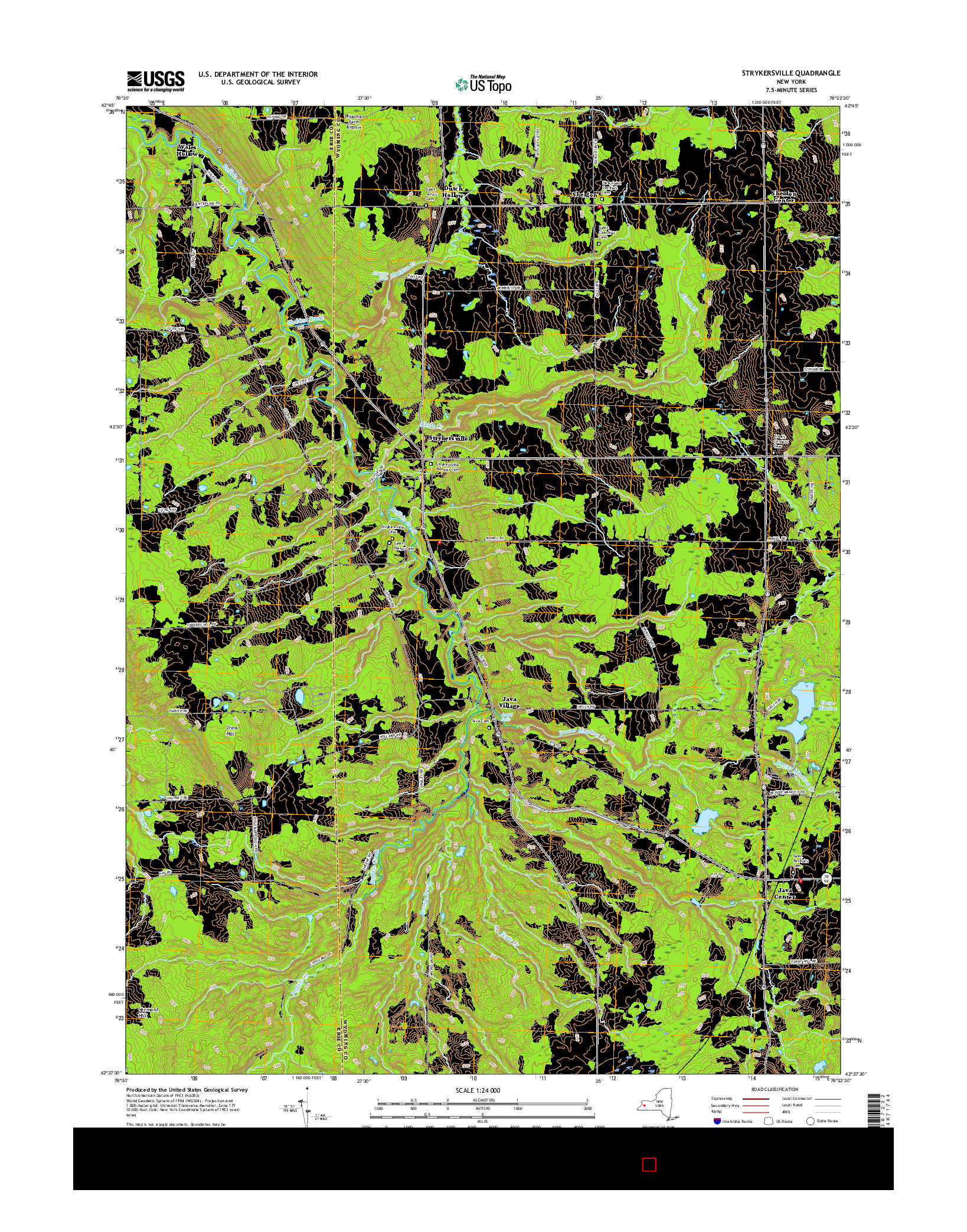 USGS US TOPO 7.5-MINUTE MAP FOR STRYKERSVILLE, NY 2016