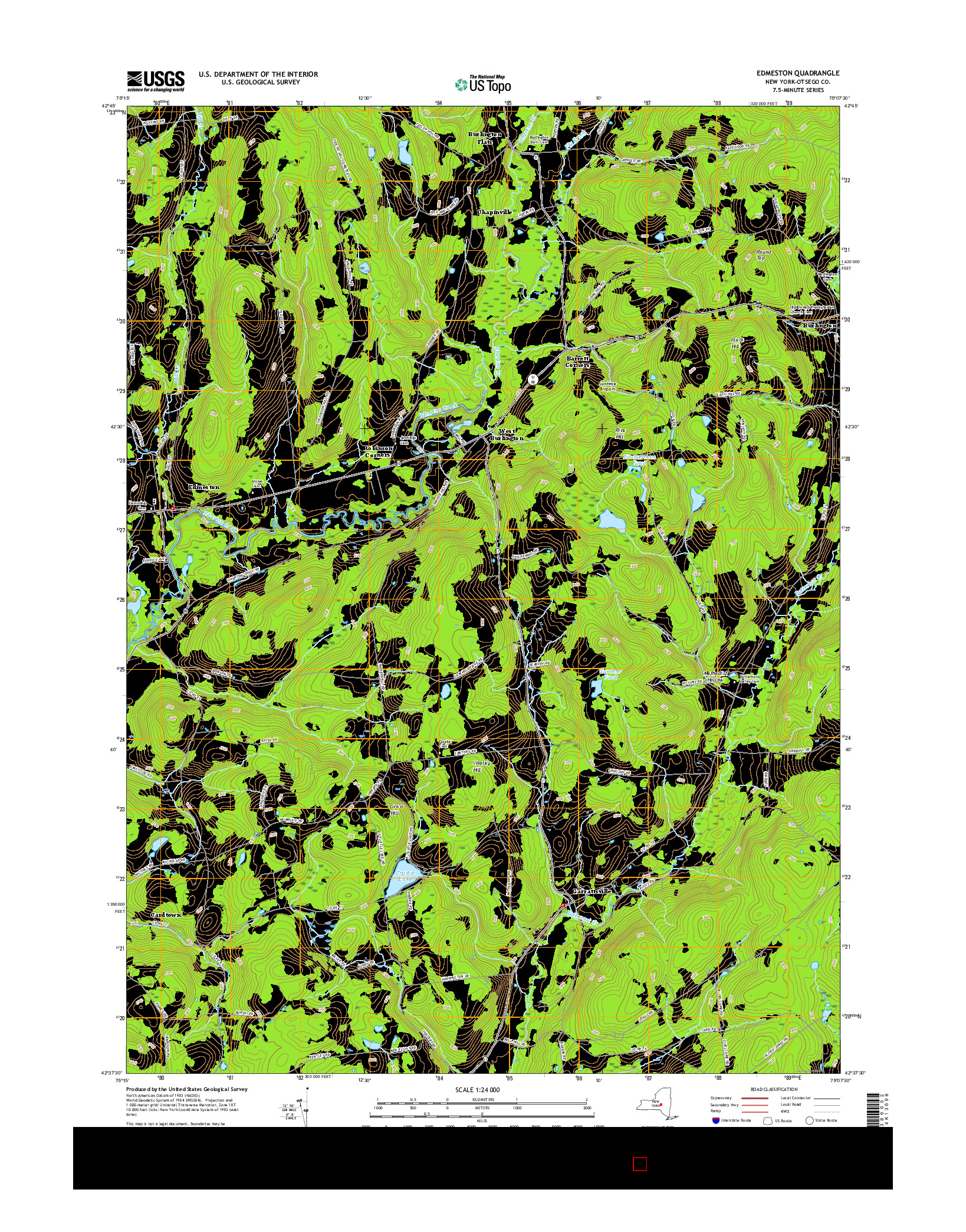 USGS US TOPO 7.5-MINUTE MAP FOR EDMESTON, NY 2016