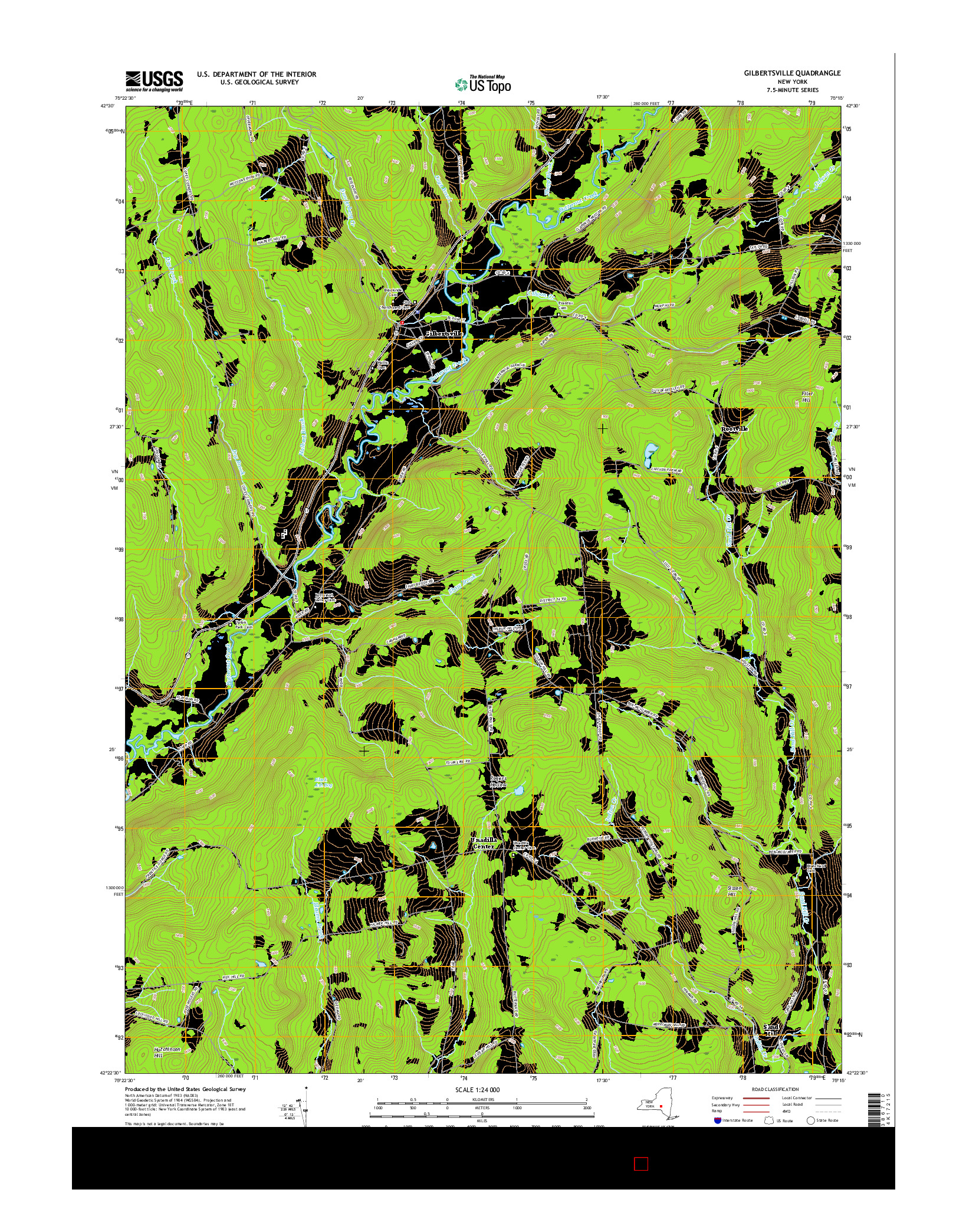 USGS US TOPO 7.5-MINUTE MAP FOR GILBERTSVILLE, NY 2016