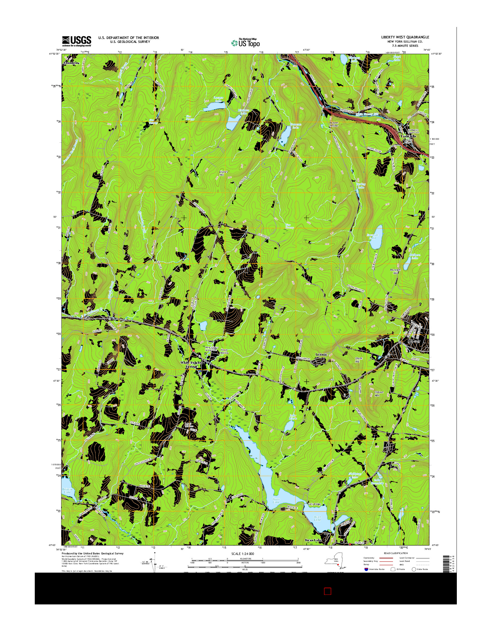 USGS US TOPO 7.5-MINUTE MAP FOR LIBERTY WEST, NY 2016